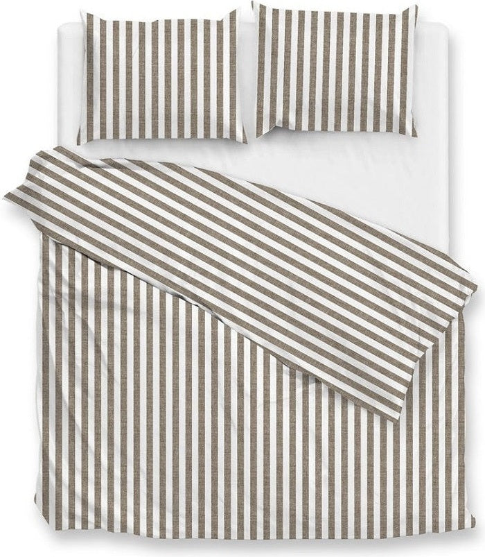 Zo Home Dekbedovertrek Katoen Banda di Lino Palm Taupe