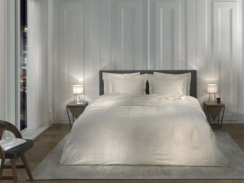 Heckettlane Dekbedovertrek Satijn Diamante Off-White Satijn