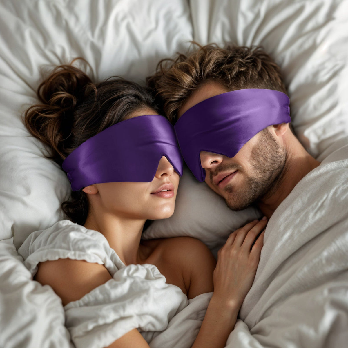 Purple Pillo Zijden Slaapmasker Paars