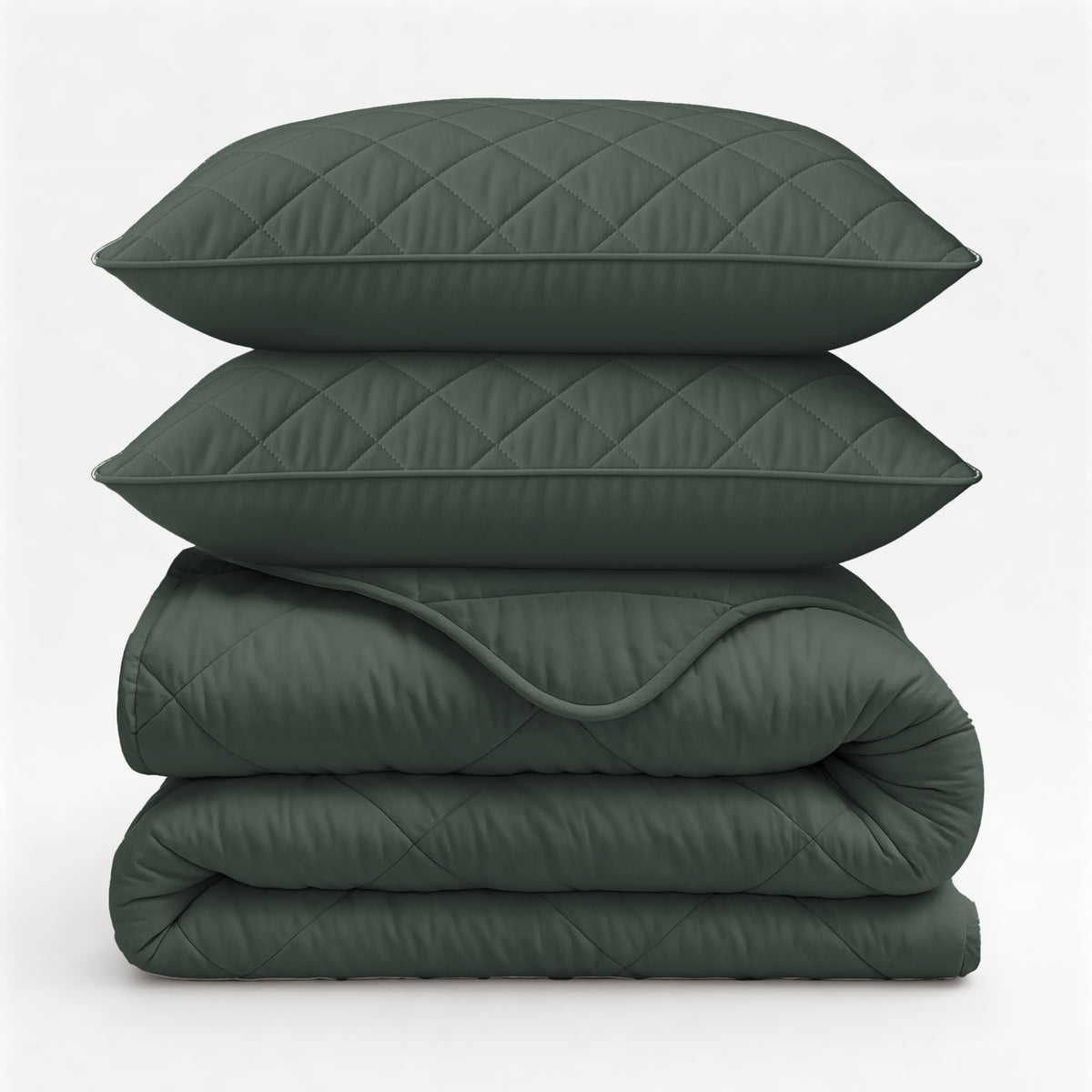 Sleeptime lazy dekbed Uni Grijs/Groen