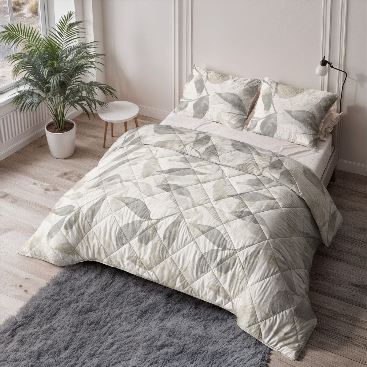 Sleeptime lazy dekbed Katoen Misty Beige/Grijs