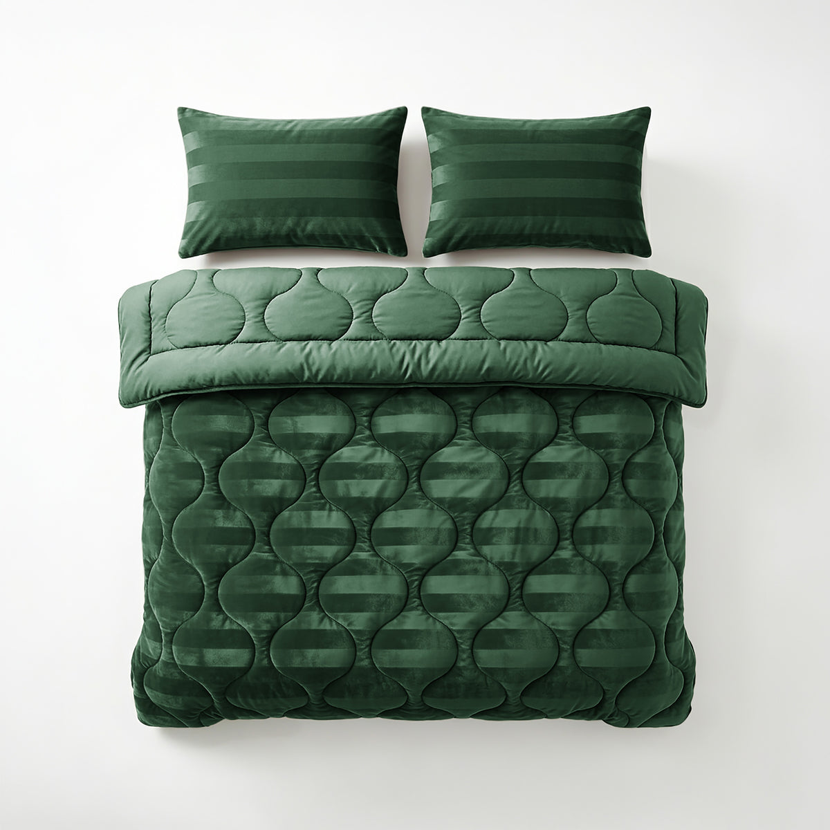 Sleeptime lazy dekbed Hotel Velvet Donker Groen