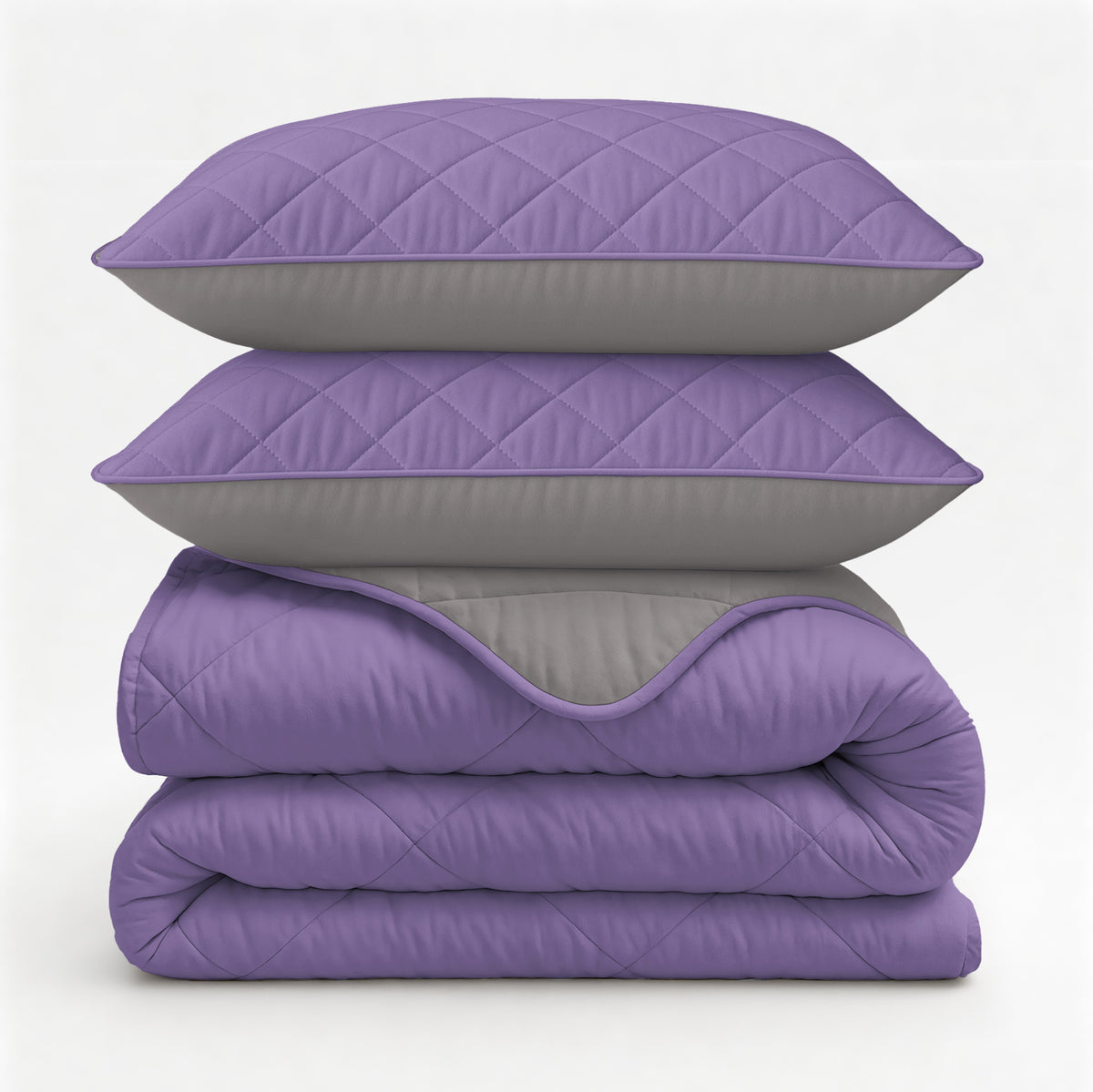 Sleeptime lazy dekbed Uni Lavendel - Taupe/Grijs