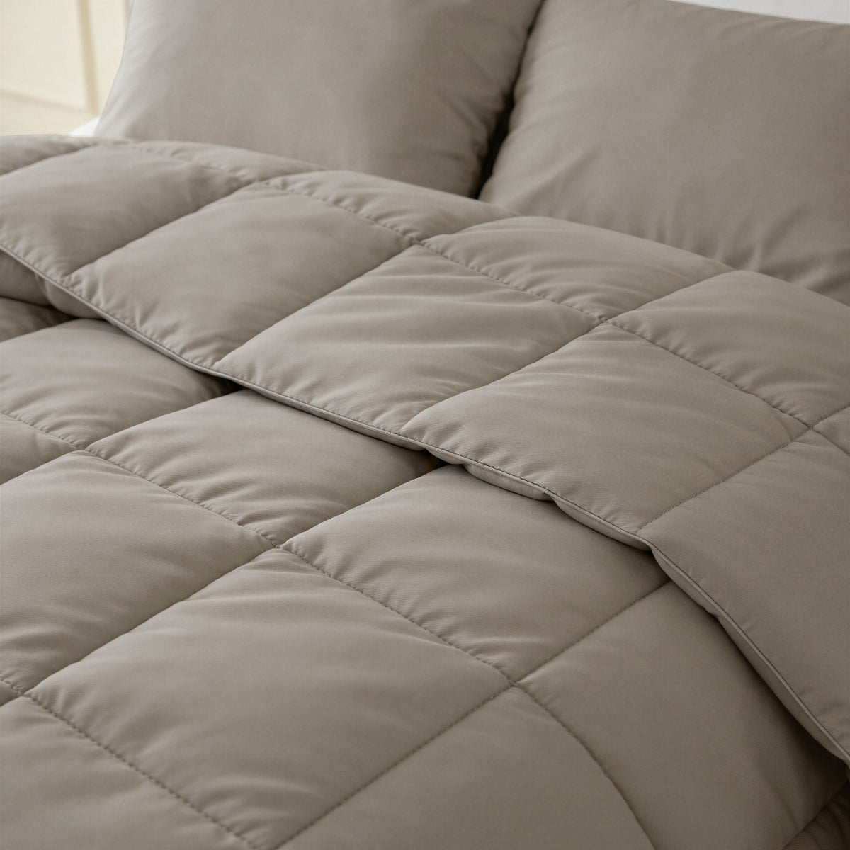 Primaviera Deluxe lazy dekbed percale taupe/bruin
