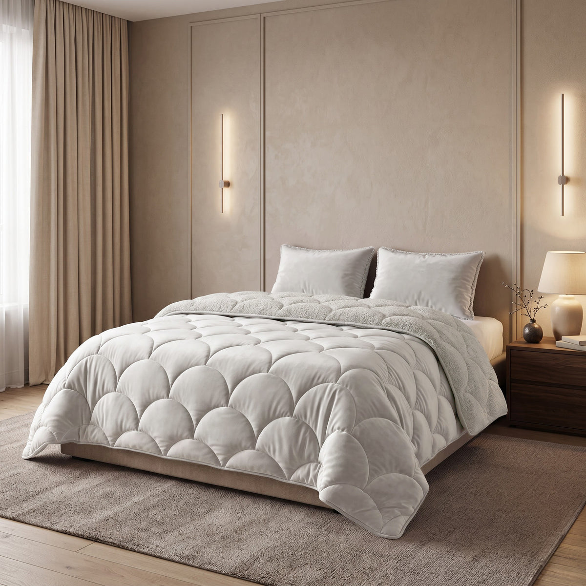 Sleeptime lazy dekbed Teddy/Velvet Beige
