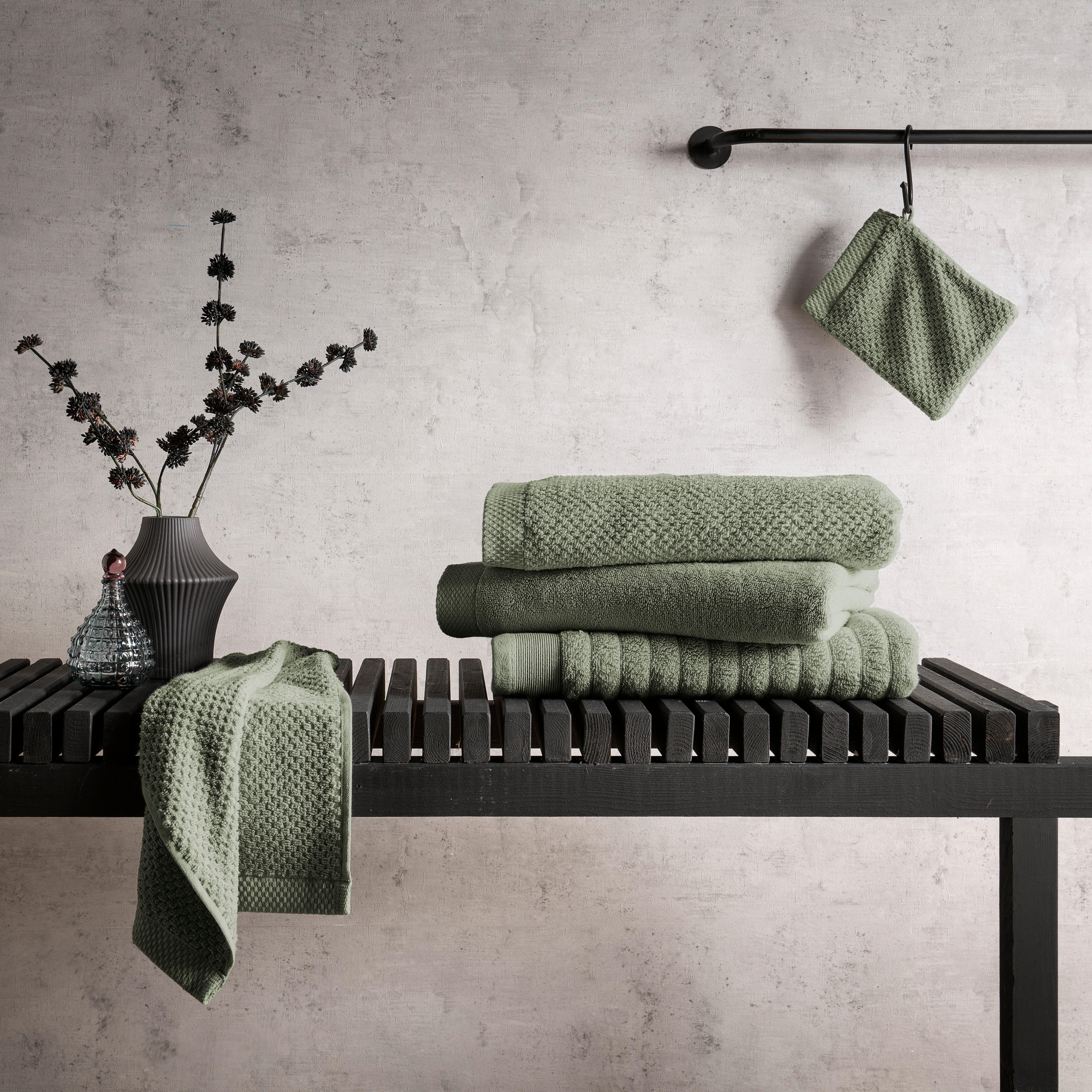 Heckettlane badtextiel Premium Army Green