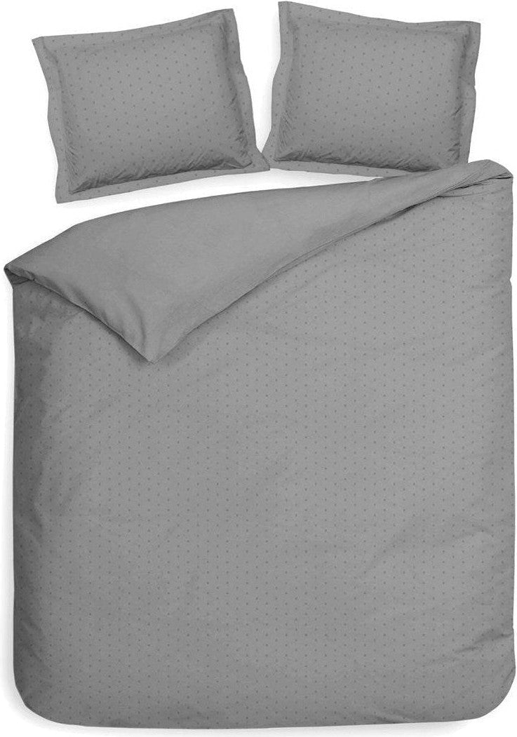 Heckett Lane Dekbedovertrek Punto Glacier Grey Satijn - Bedtextielonline.be