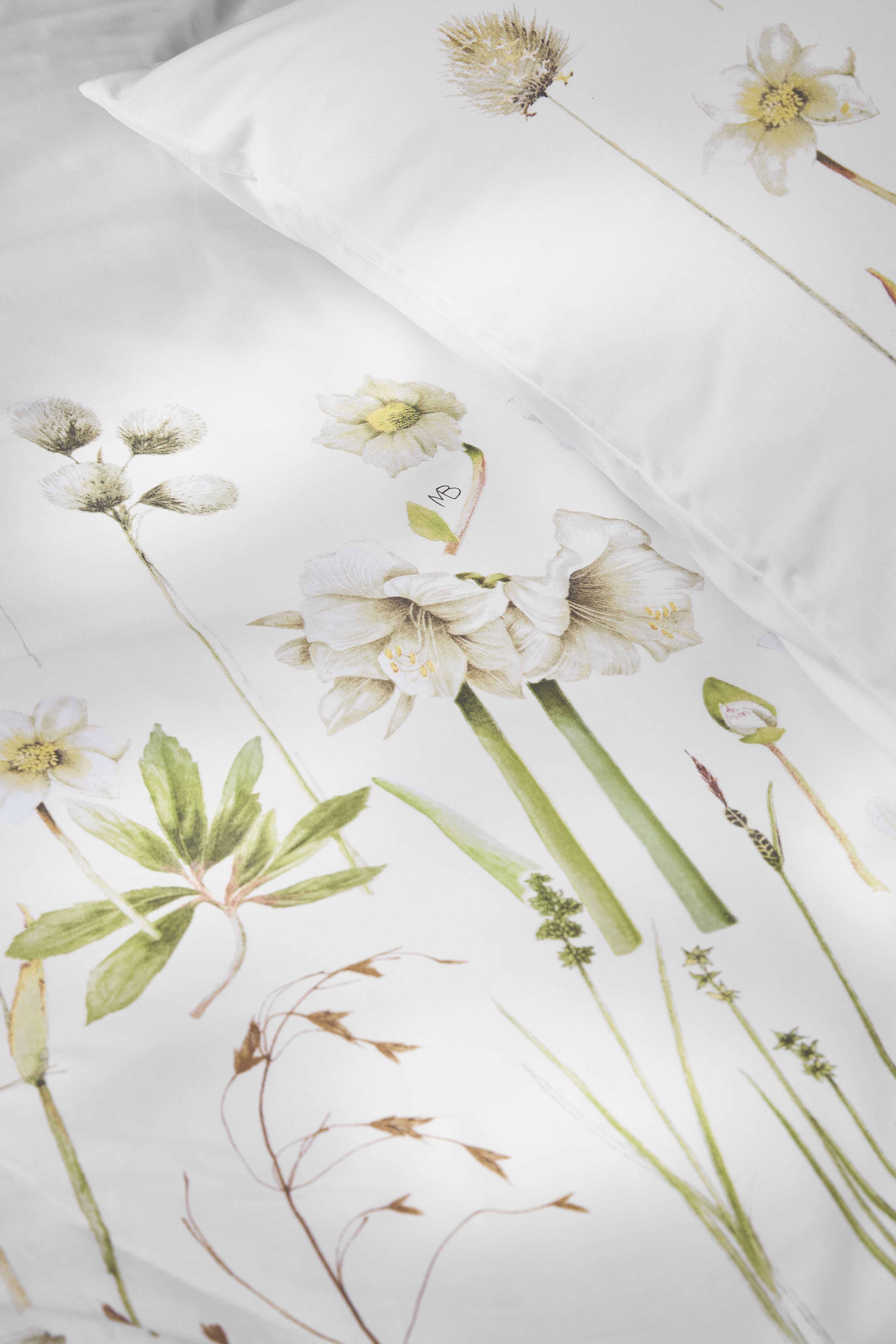 Marjolein Bastin Dekbedovertrek Katoen Amaryllis Wit