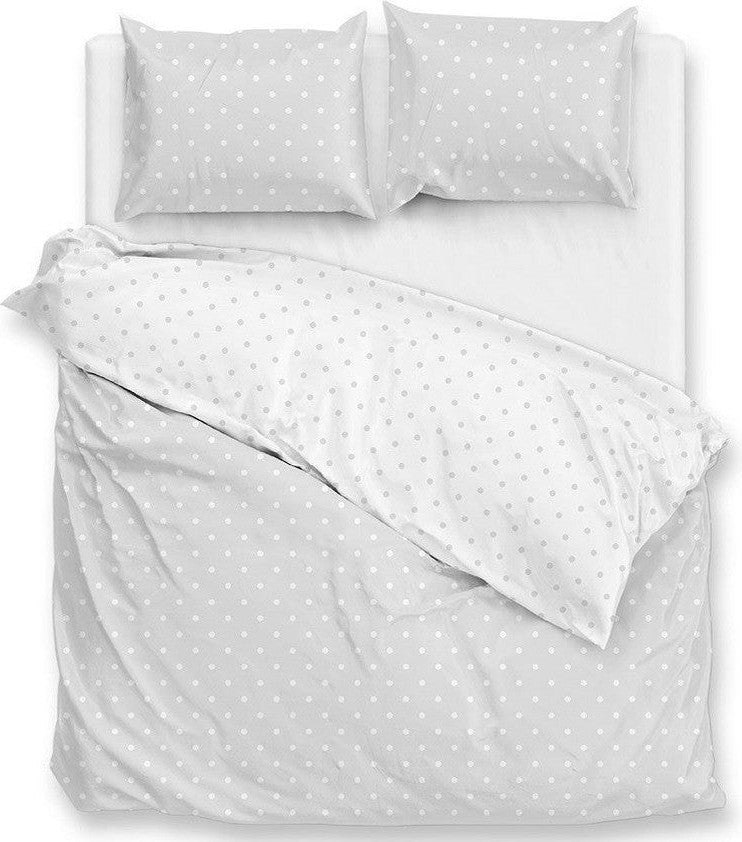 Zo Home Dekbedovertrek Katoen Punta di Cotone Stoney Grey