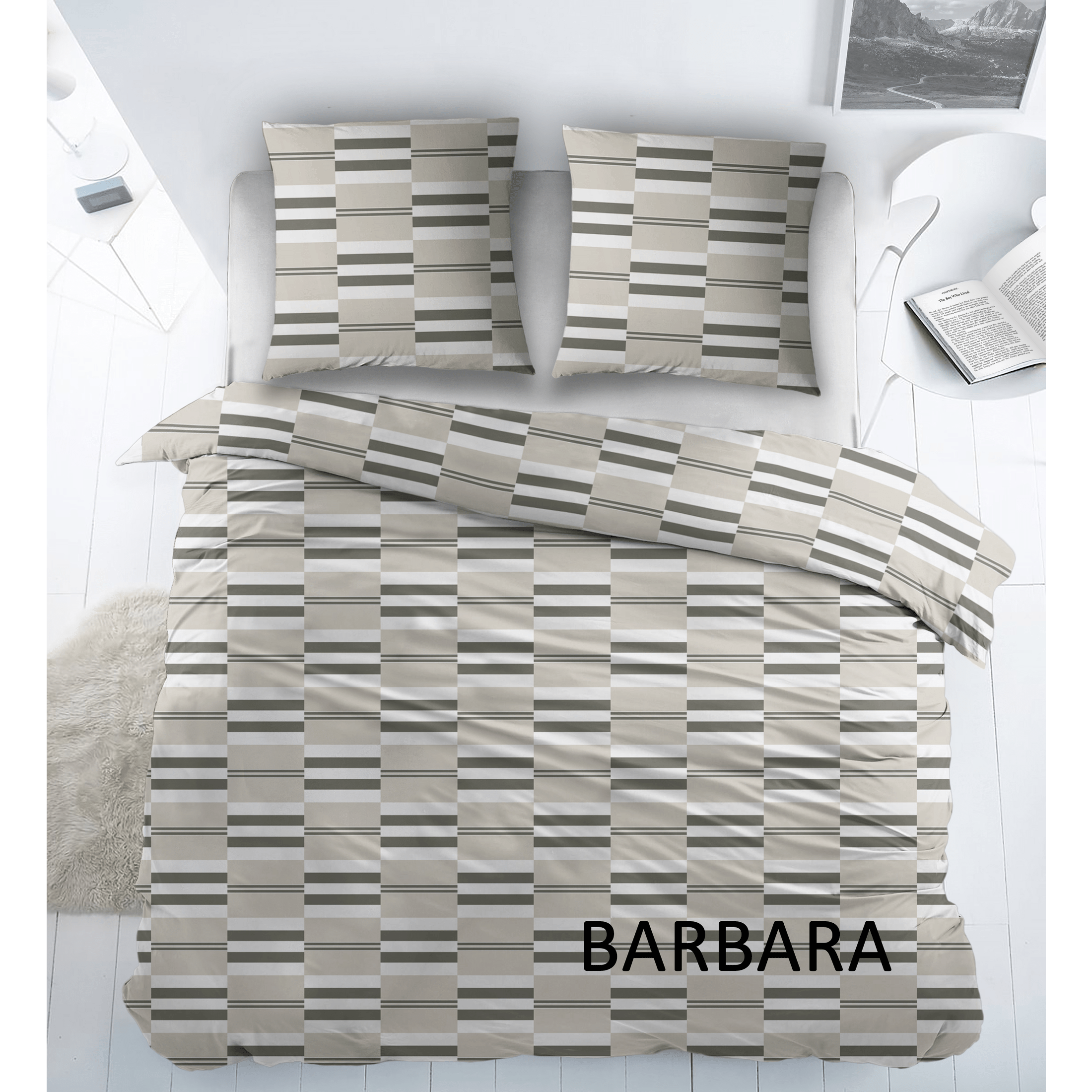 Sleepnight Dekbedovertrek Katoen Barbara Grey