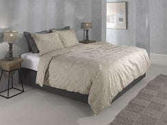 Zo Home dekbedovertrek percale Floreala Cool beige