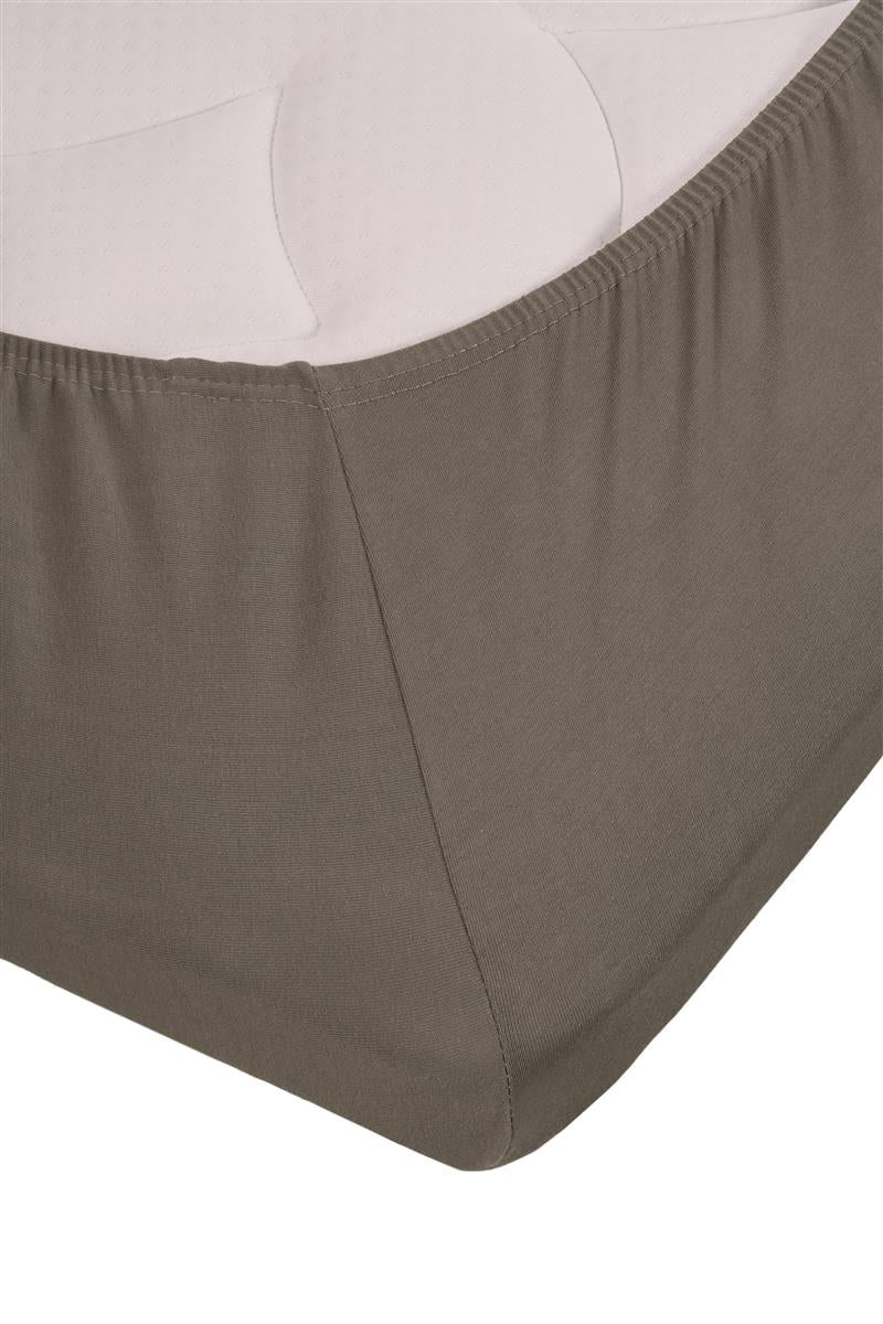 Beddinghouse Topper Hoeslaken Jersey Stretch Warm Grey