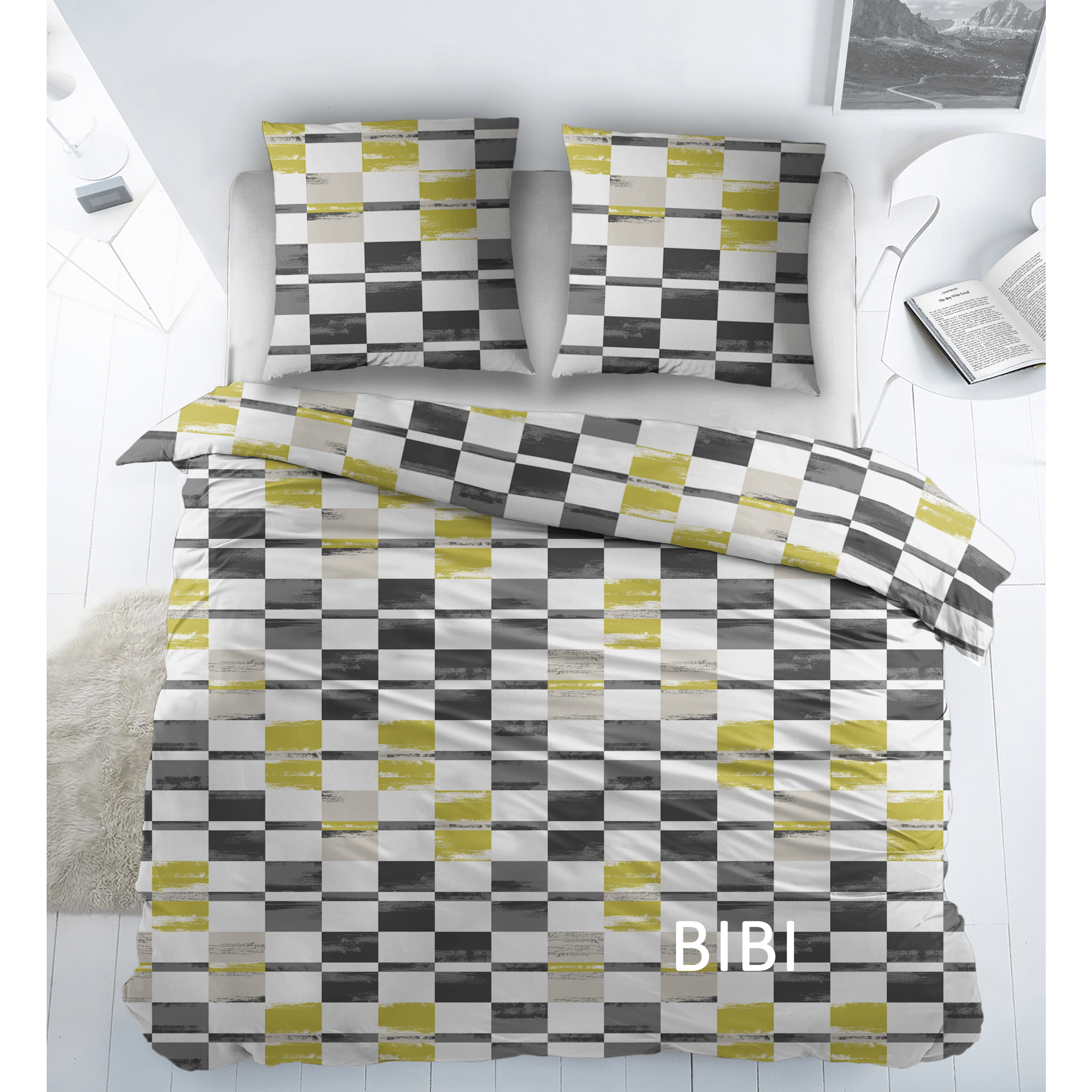 Housse de couette Coton Bibi Anthracite