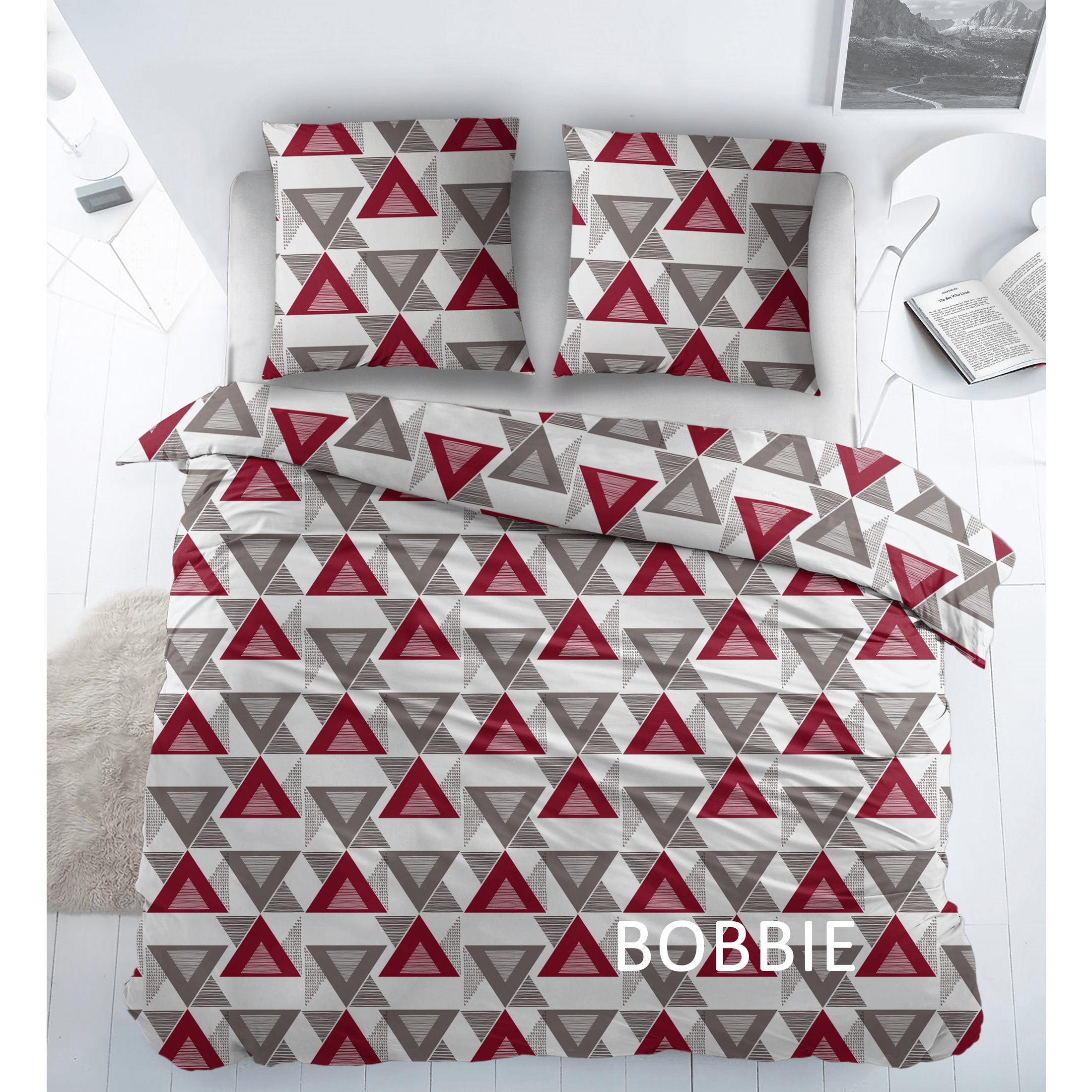 Sleepnight Dekbedovertrek Katoen Bobbie Red