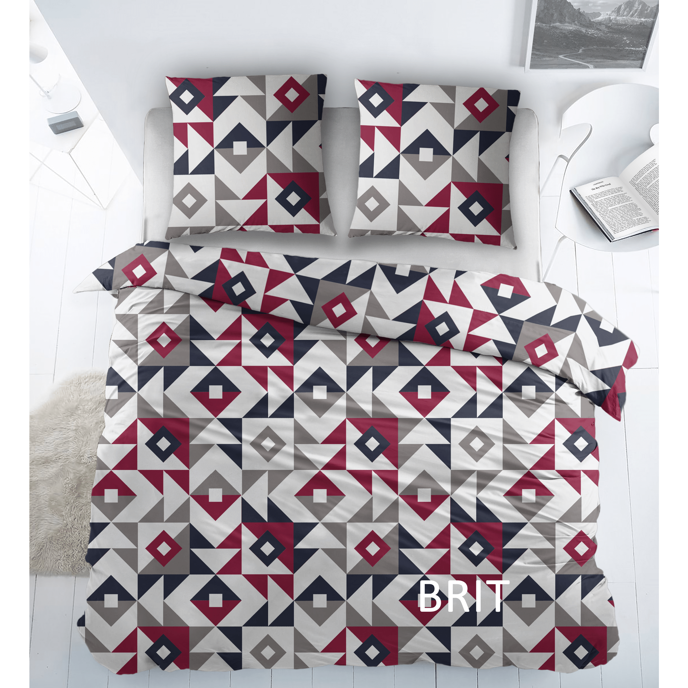 Cottons Bettbezug Baumwolle Brit Bleu