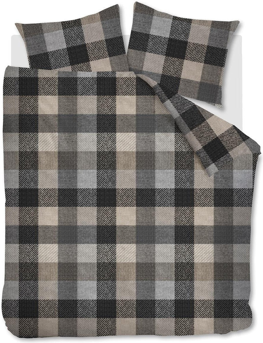 Beddinghouse Dekbedovertrek Flanel Beckett Grey