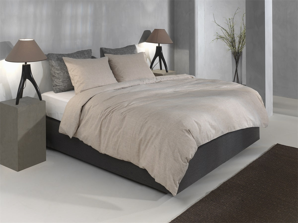 Zo Home Dekbedovertrek Flanel Flanella di Lino Sandy Beige