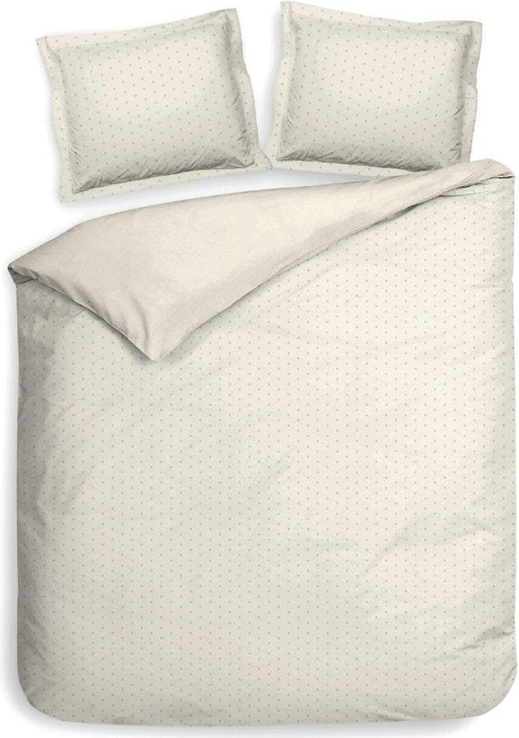 Heckett Lane Dekbedovertrek Punto Off-White Satijn - Bedtextielonline.be