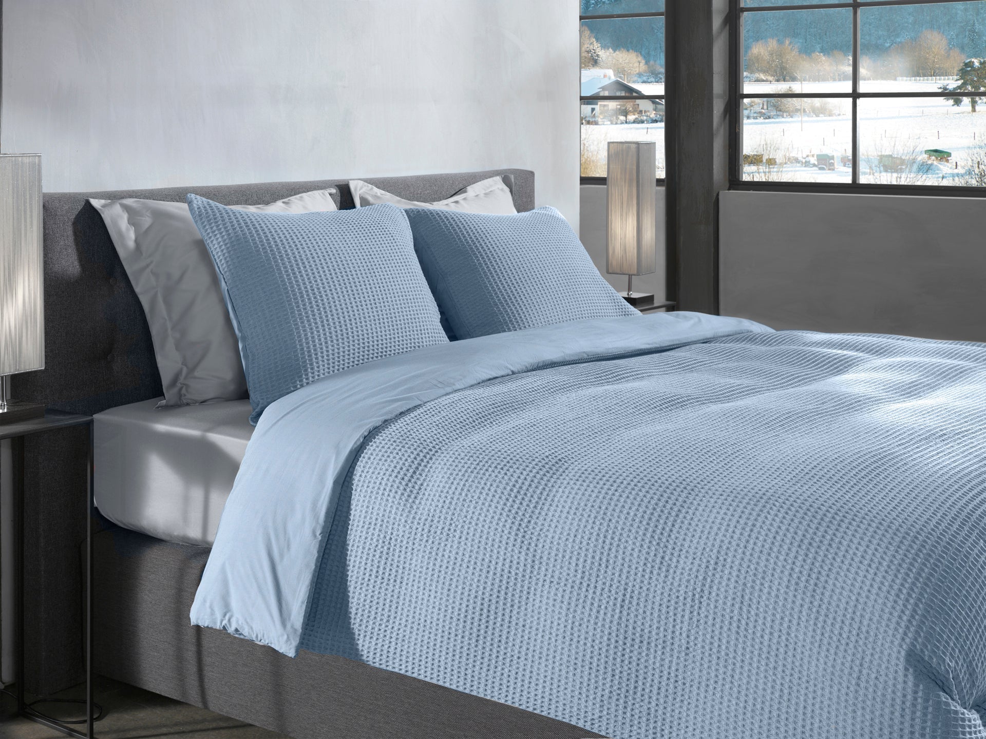 Heckettlane Dekbedovertrek Vafala Ice Blue Katoen