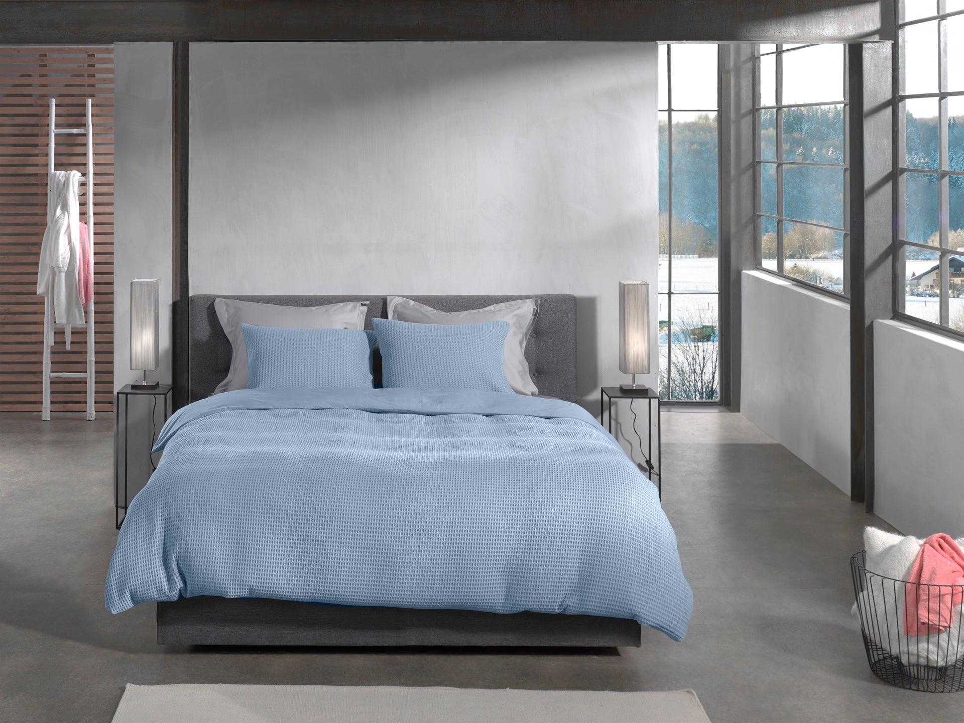 Heckettlane Dekbedovertrek Vafala Ice Blue Katoen