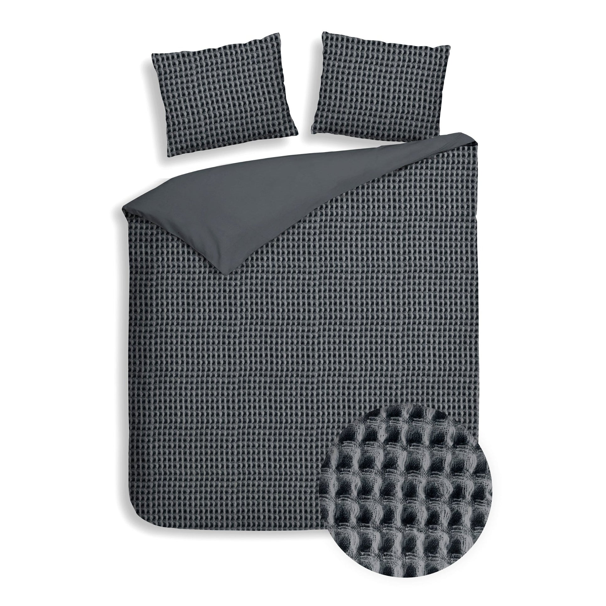 Heckettlane Dekbedovertrek Vafala Steel Grey Katoen