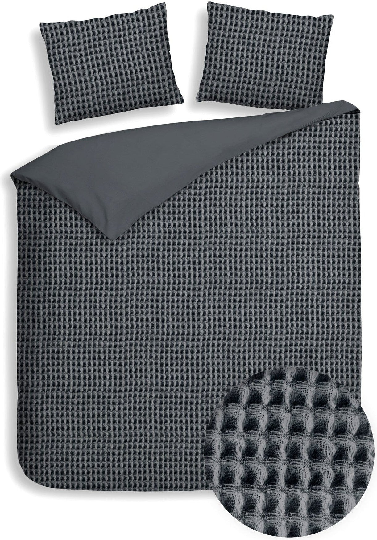 Heckettlane Dekbedovertrek Vafala Steel Grey Katoen