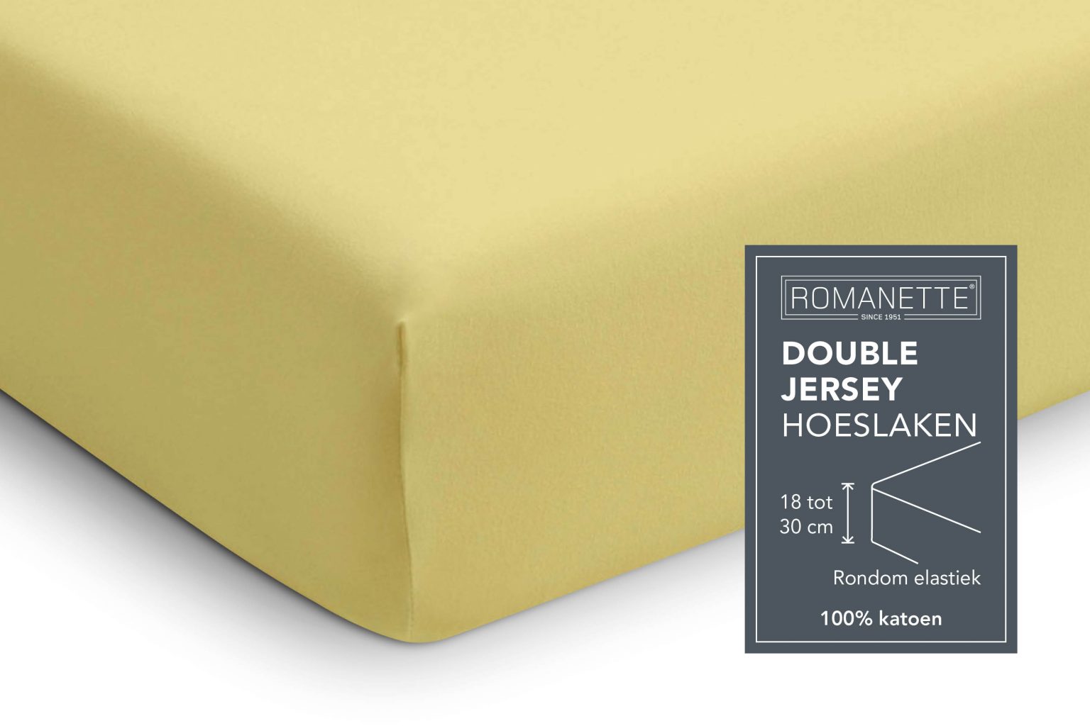 Romanette Spannbettlaken Double Jersey Gelb