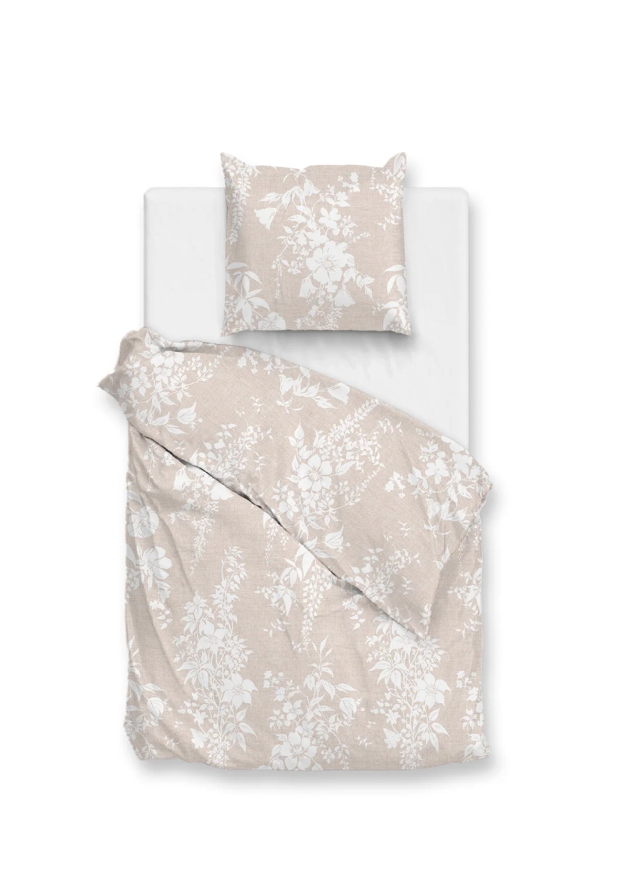 Zo Home Dekbedovertrek Katoen Ibisco di Lino Sandy Beige