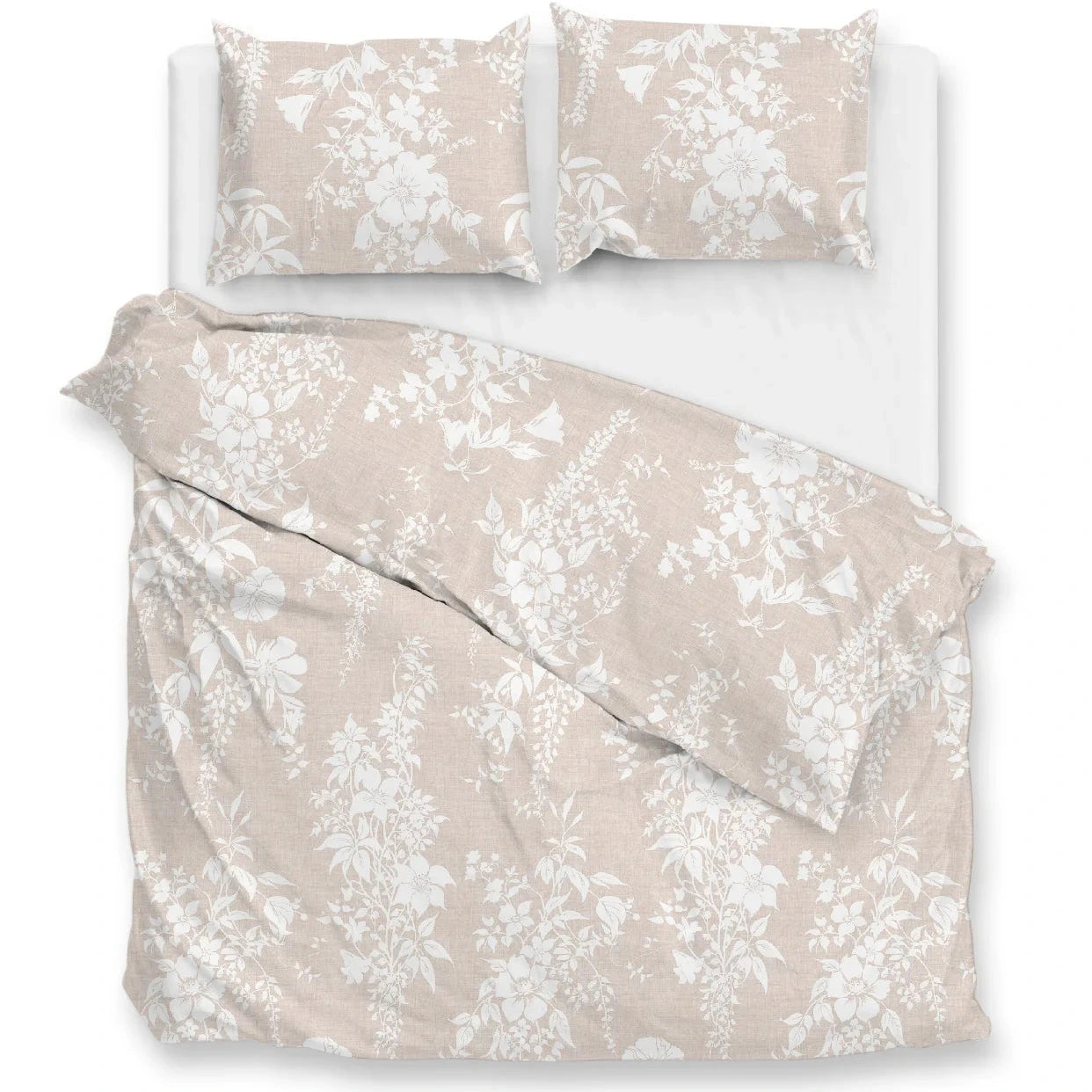 Zo Home Dekbedovertrek Katoen Ibisco di Lino Sandy Beige