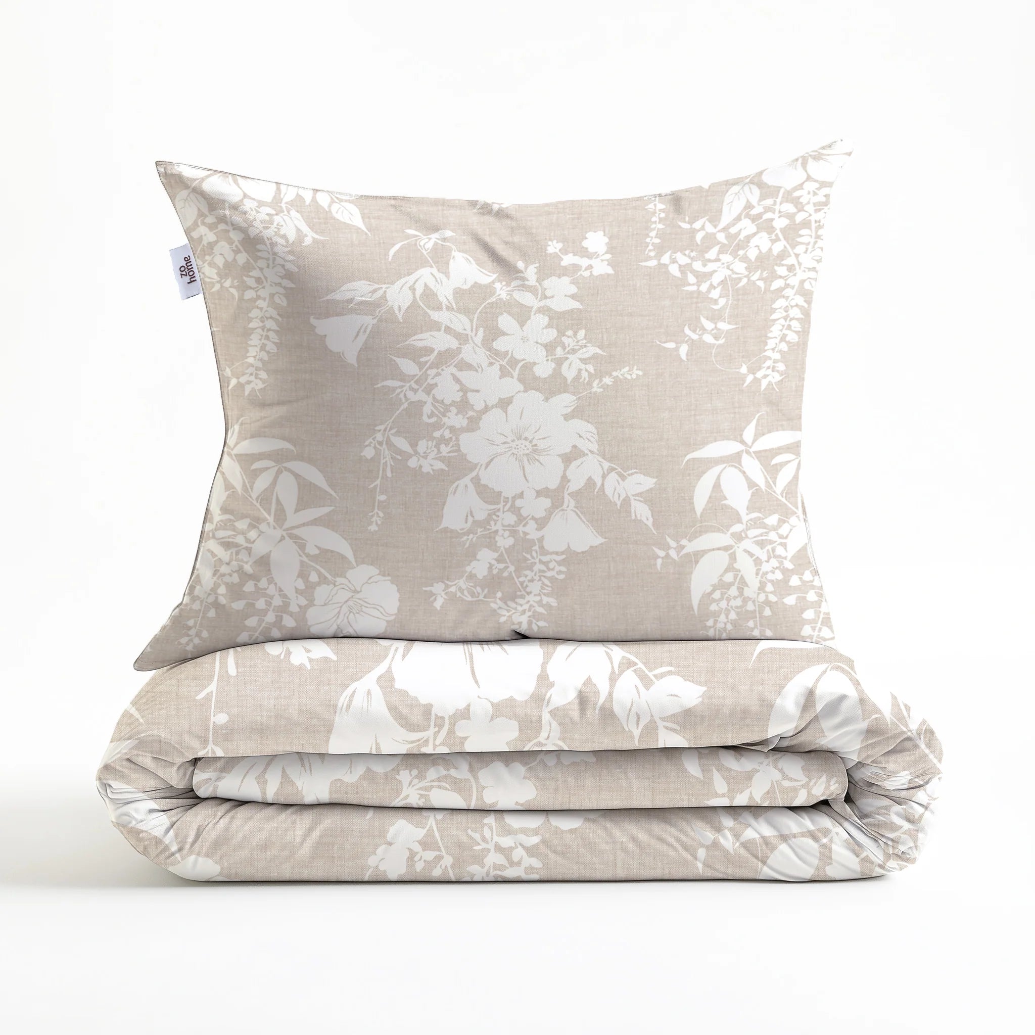 Zo Home Dekbedovertrek Katoen Ibisco di Lino Sandy Beige