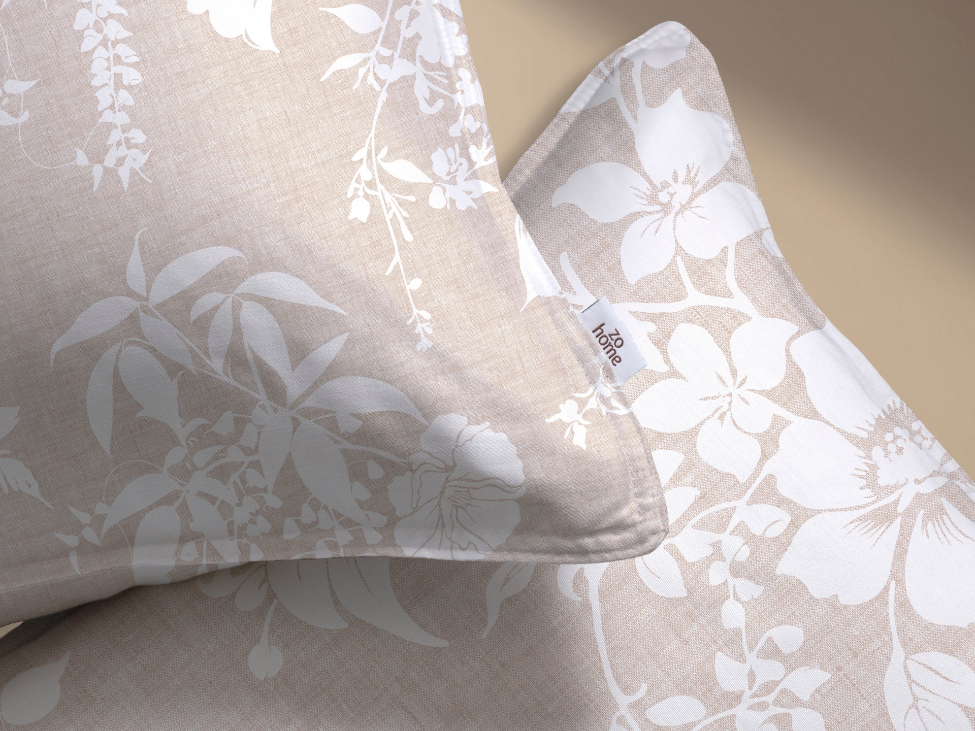 Zo Home Dekbedovertrek Katoen Ibisco di Lino Sandy Beige