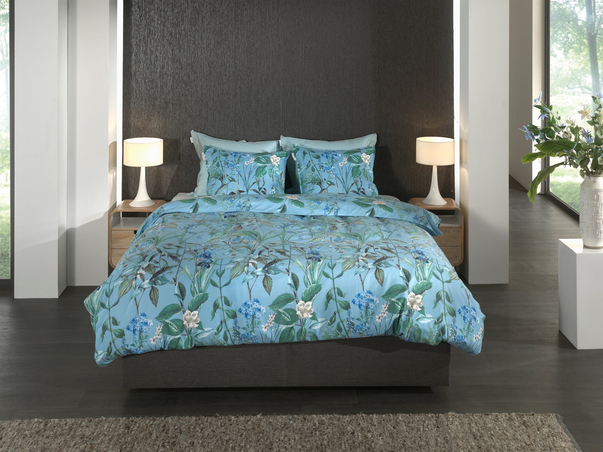 Heckettlane Dekbedovertrek Flanel Martina Blue