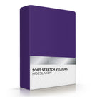 Romanette hoeslaken velours Purper