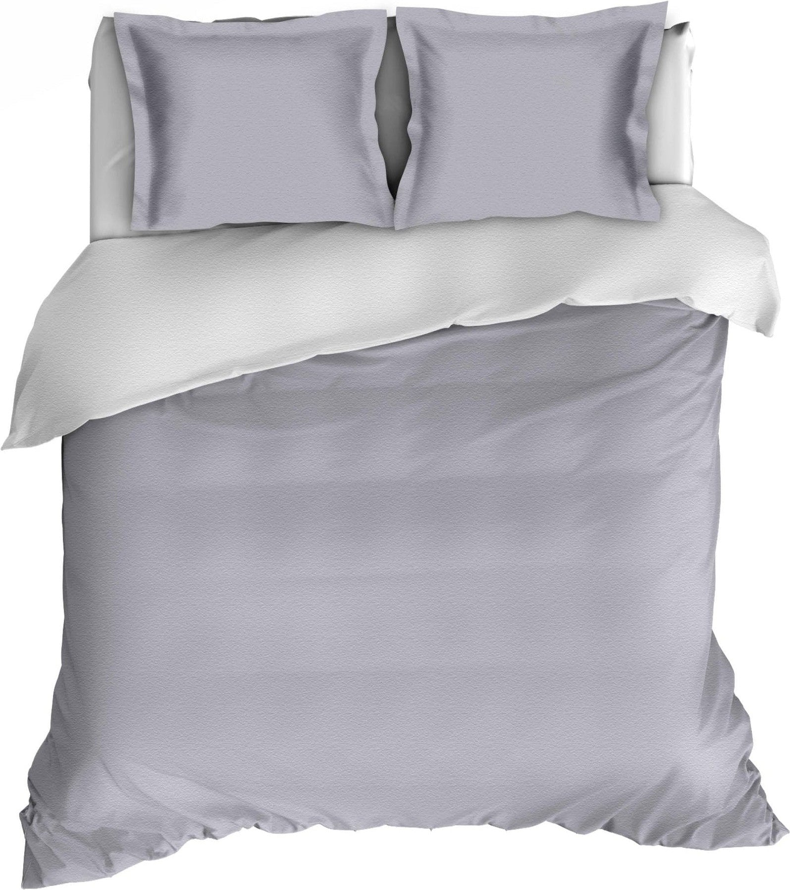 Dekbedovertrek Flanel Comtesse Silver Wit - Bedtextielonline.be