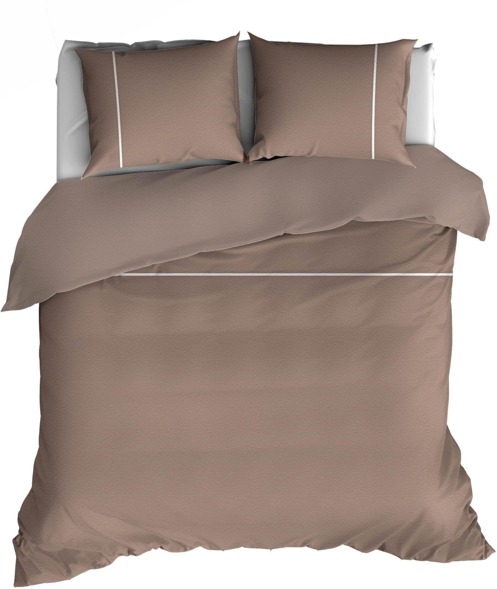 Dekbedovertrek Flanel Duchesse Taupe - Bedtextielonline.be