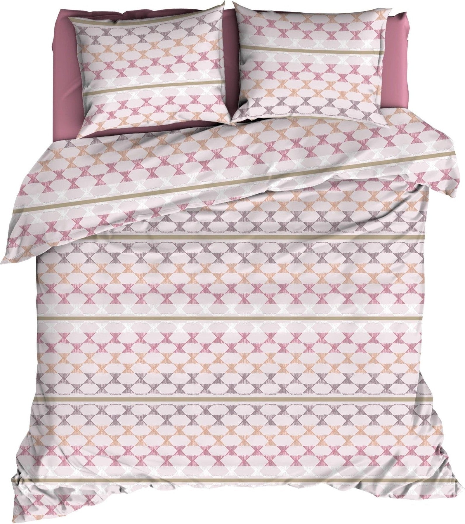 Romanette Dekbedovertrek Katoen Kapla Rose - Bedtextielonline.be