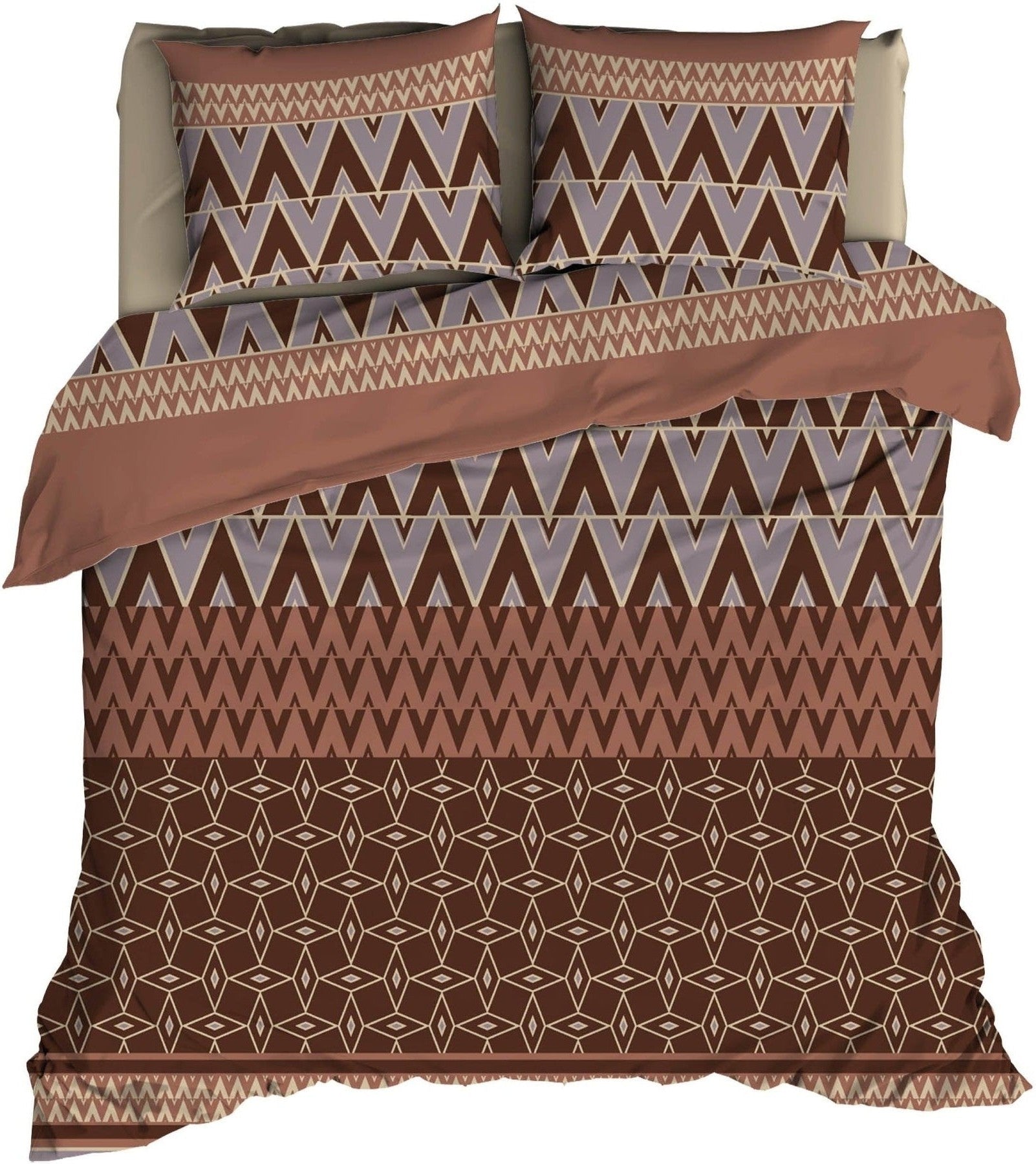 Romanette Dekbedovertrek Lombok Brick Katoen - Bedtextielonline.be