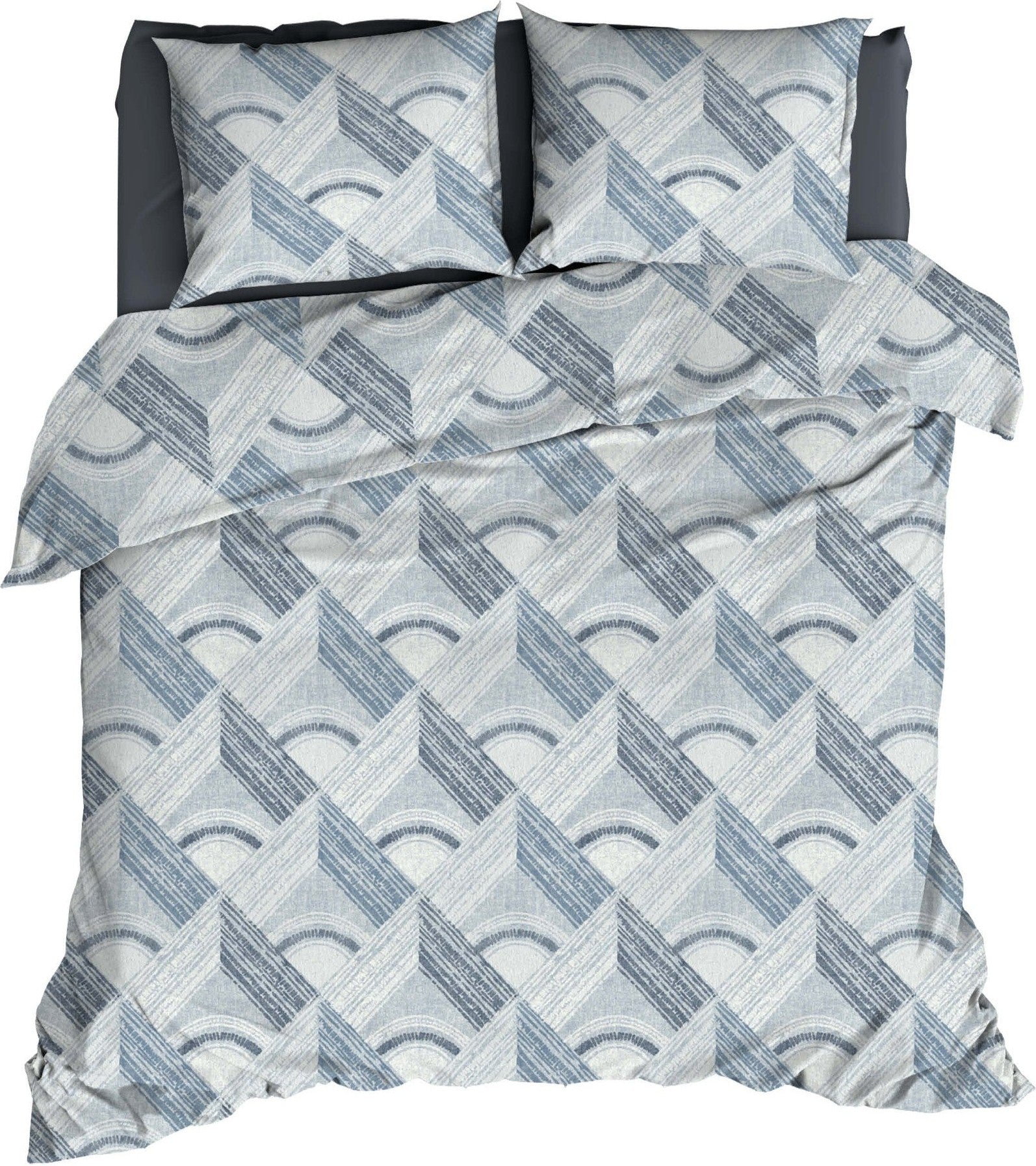 Romanette Dekbedovertrek Katoen Pantheon Blauw/Grijs