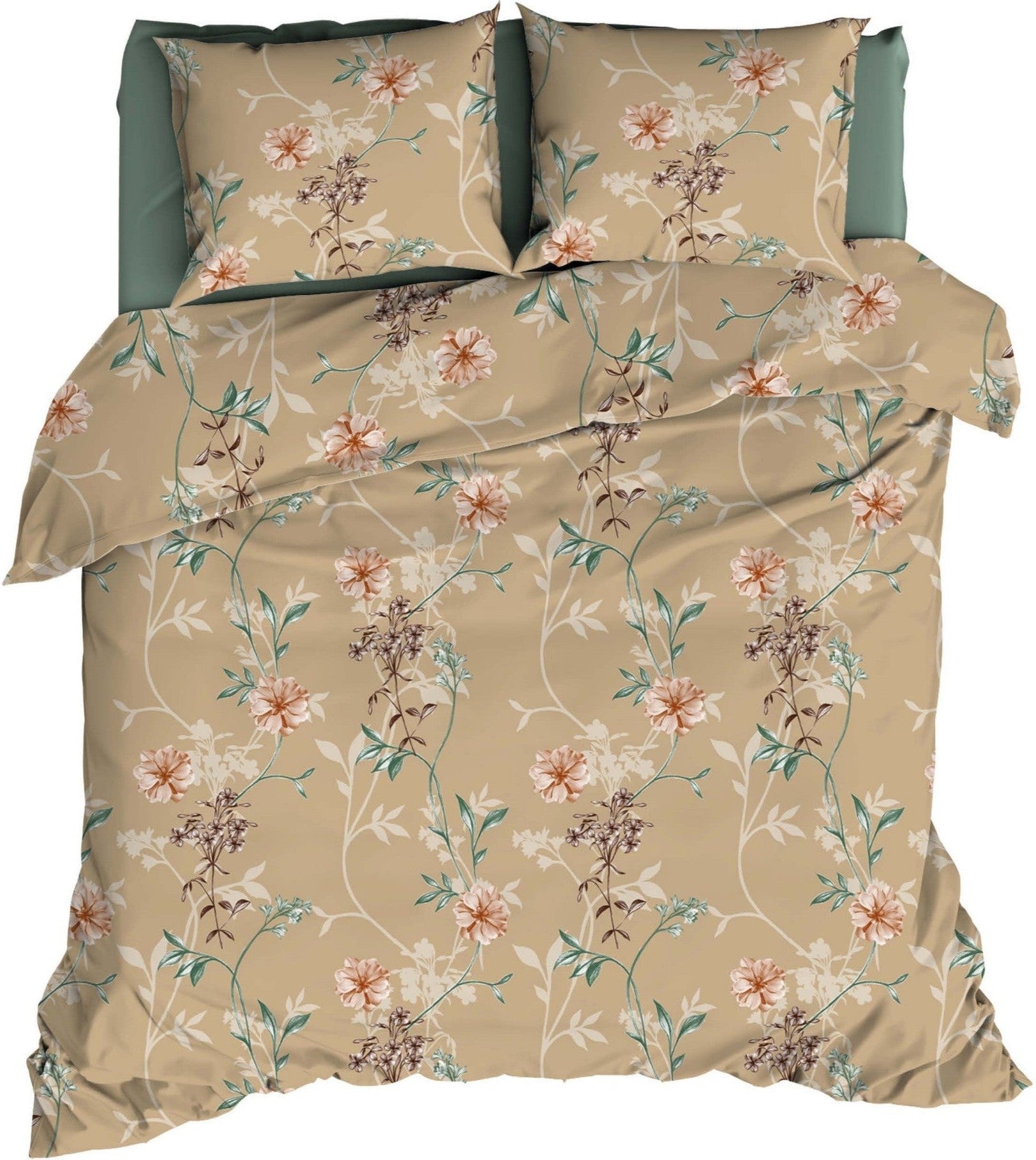 Satin d'Or Dekbedovertrek Satijn Raisa Camel