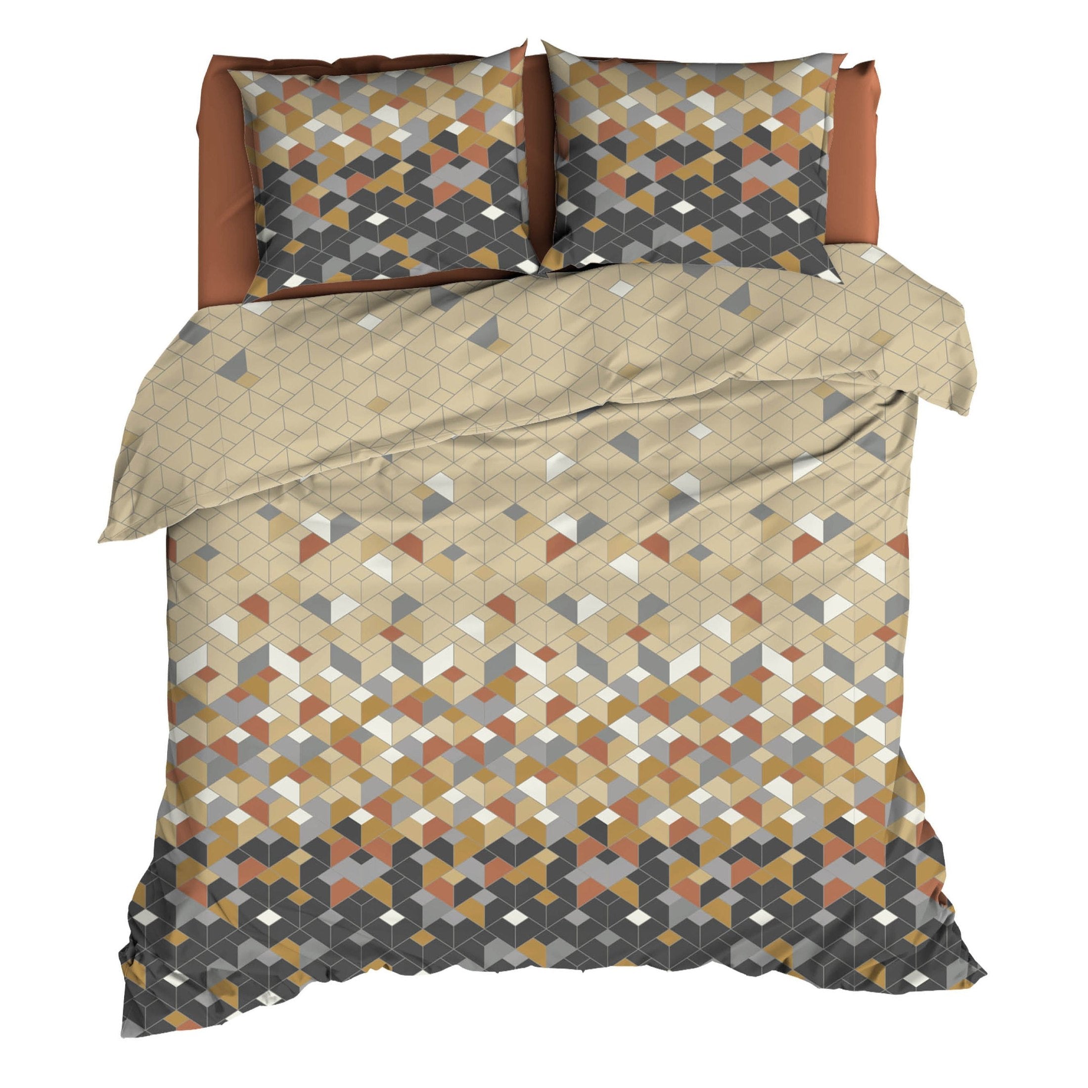 Satin d'Or Dekbedovertrek Satijn Scoop - Antra/Beige