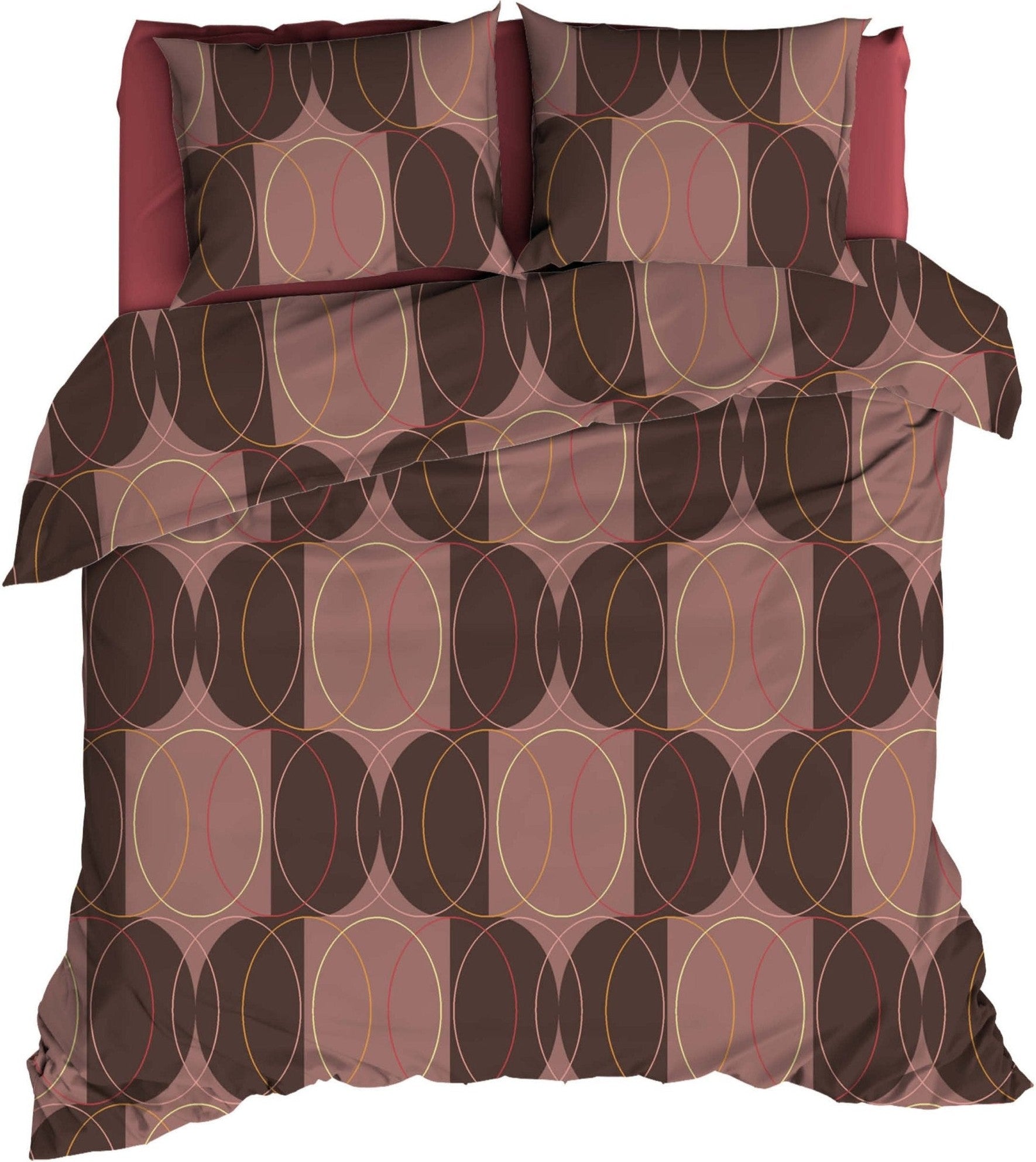 Romanette Dekbedovertrek Katoen Swing Chocomat