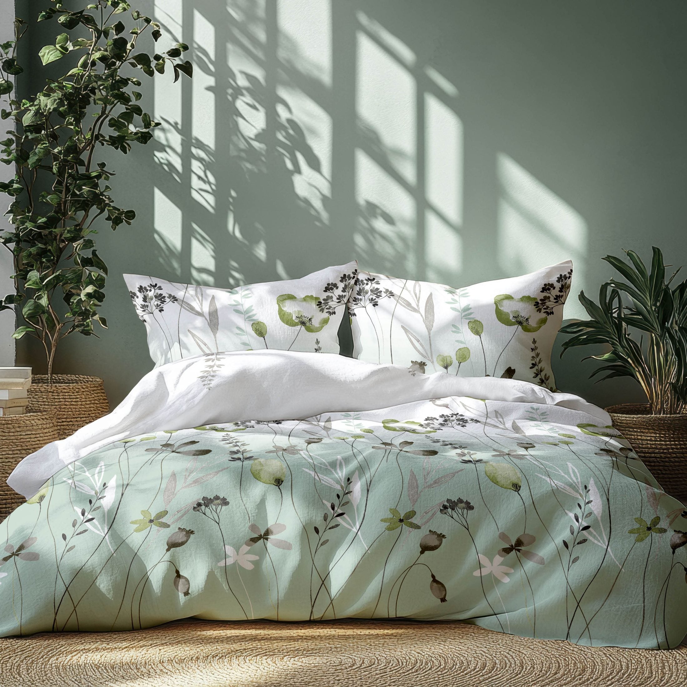 Satin d'Or Dekbedovertrek Satijn Zizi - Dusty Green