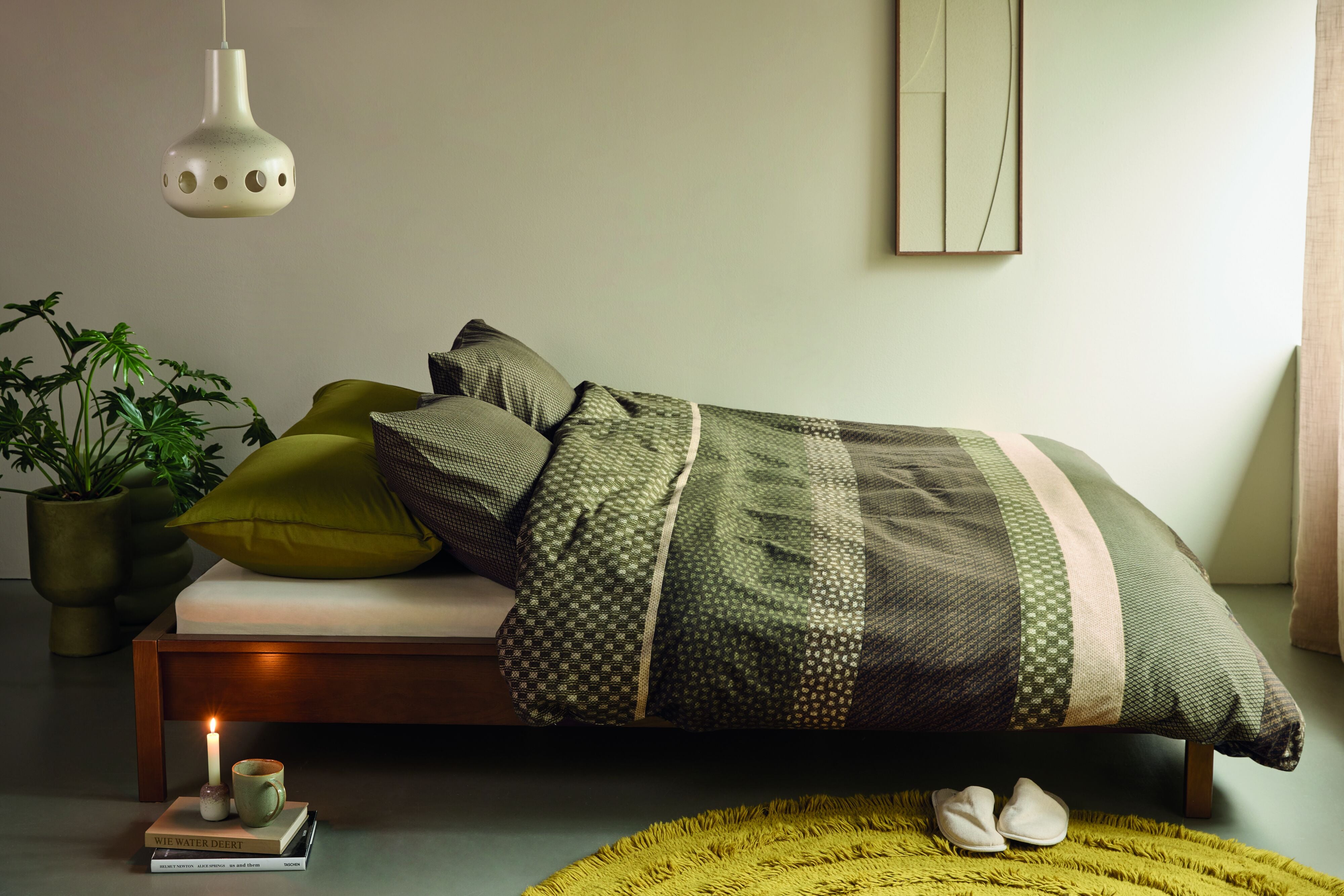 Beddinghouse Dekbedovertrek Flanel Fera Groen