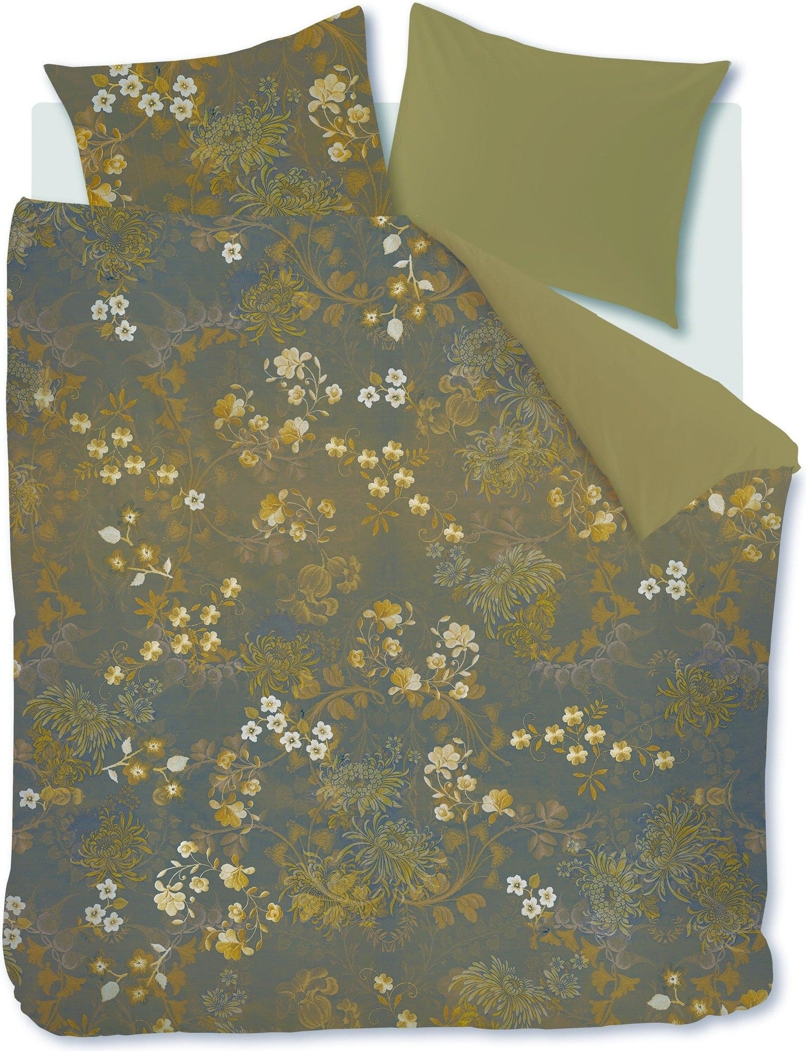 Beddinghouse Dekbedovertrek Satijn Darcy Olive Green