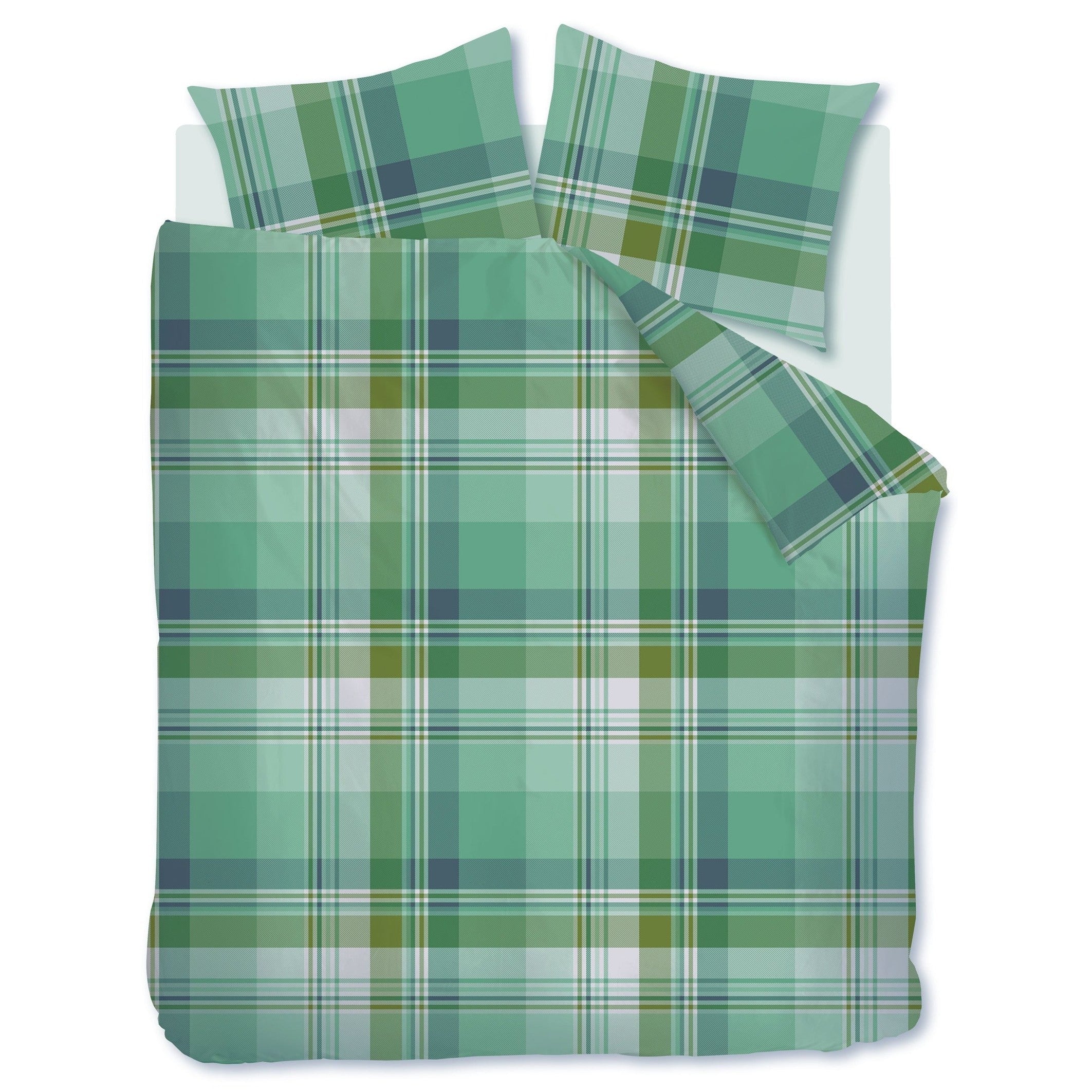 Beddinghouse Dekbedovertrek Flanel Vernon Groen