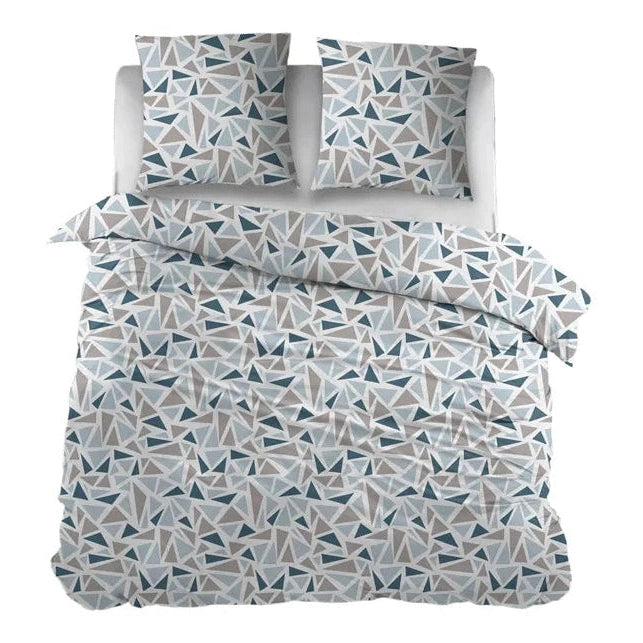 Housse de couette en coton bleu ambré