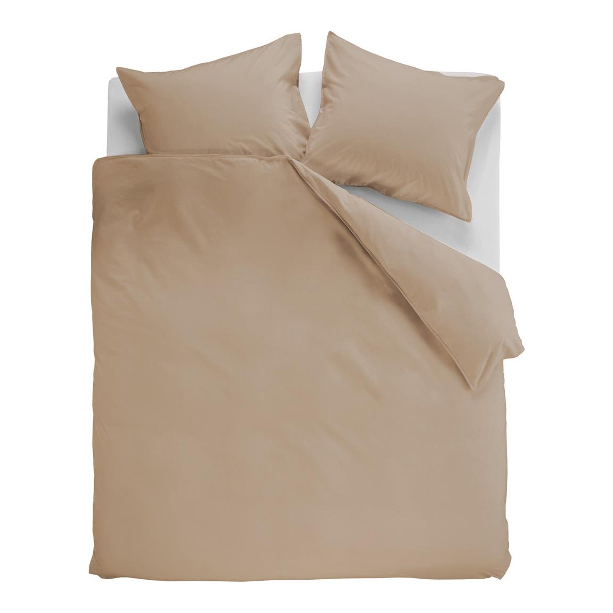 Ambiante dekbedovertrek katoen Cotton uni, Khaki