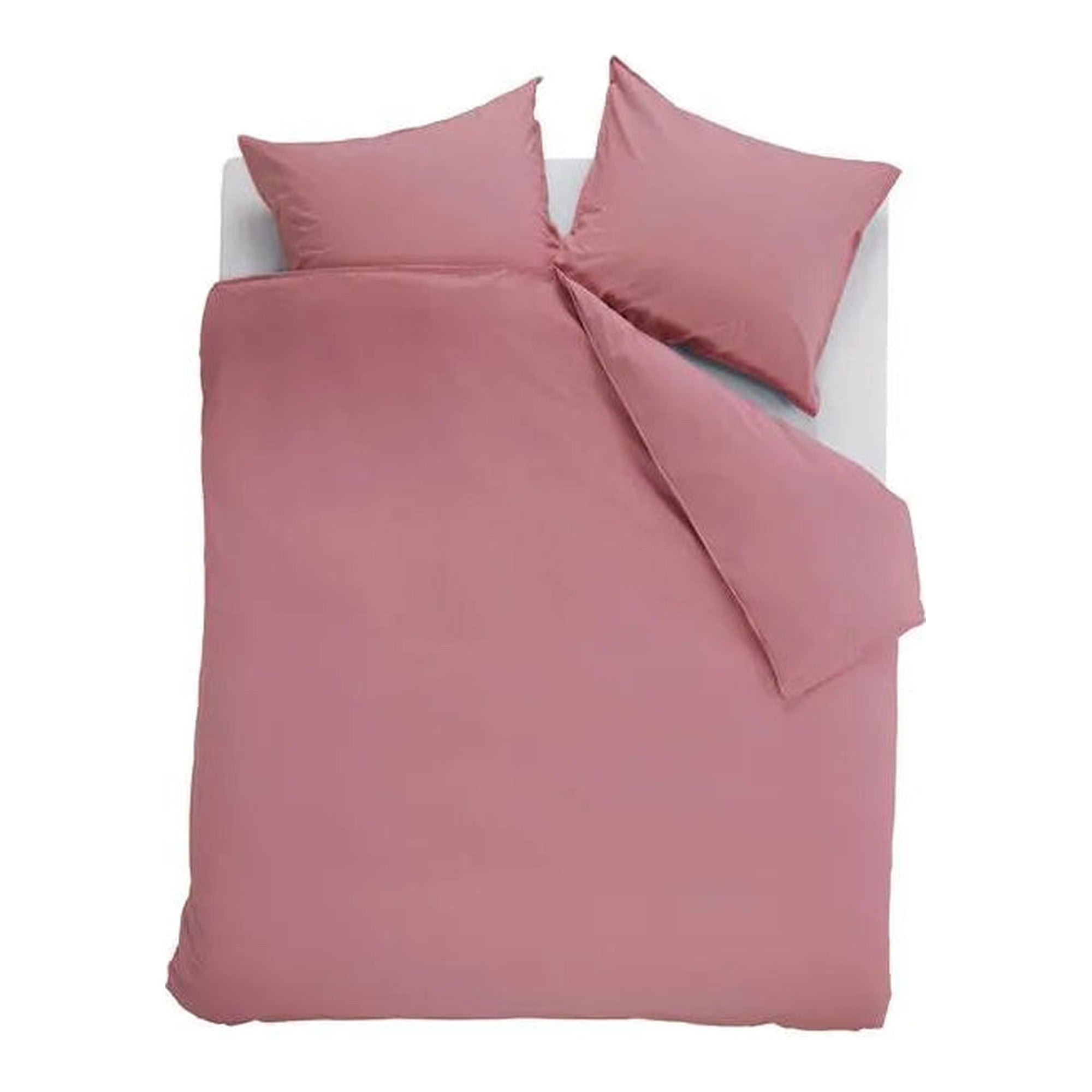 Ambiante dekbedovertrek katoen Cotton uni, roze