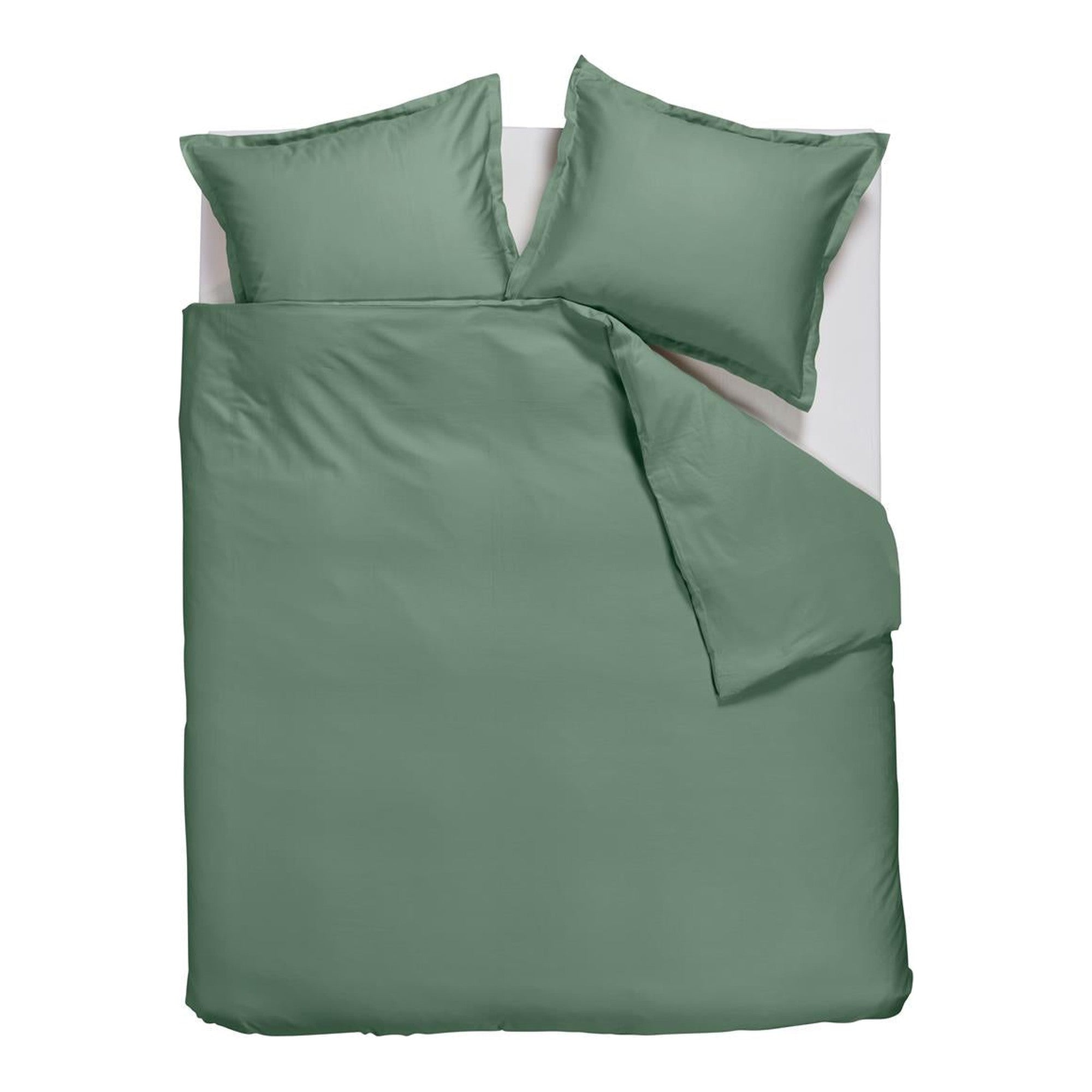 Ambiante dekbedovertrek katoensatijn satin uni, groen