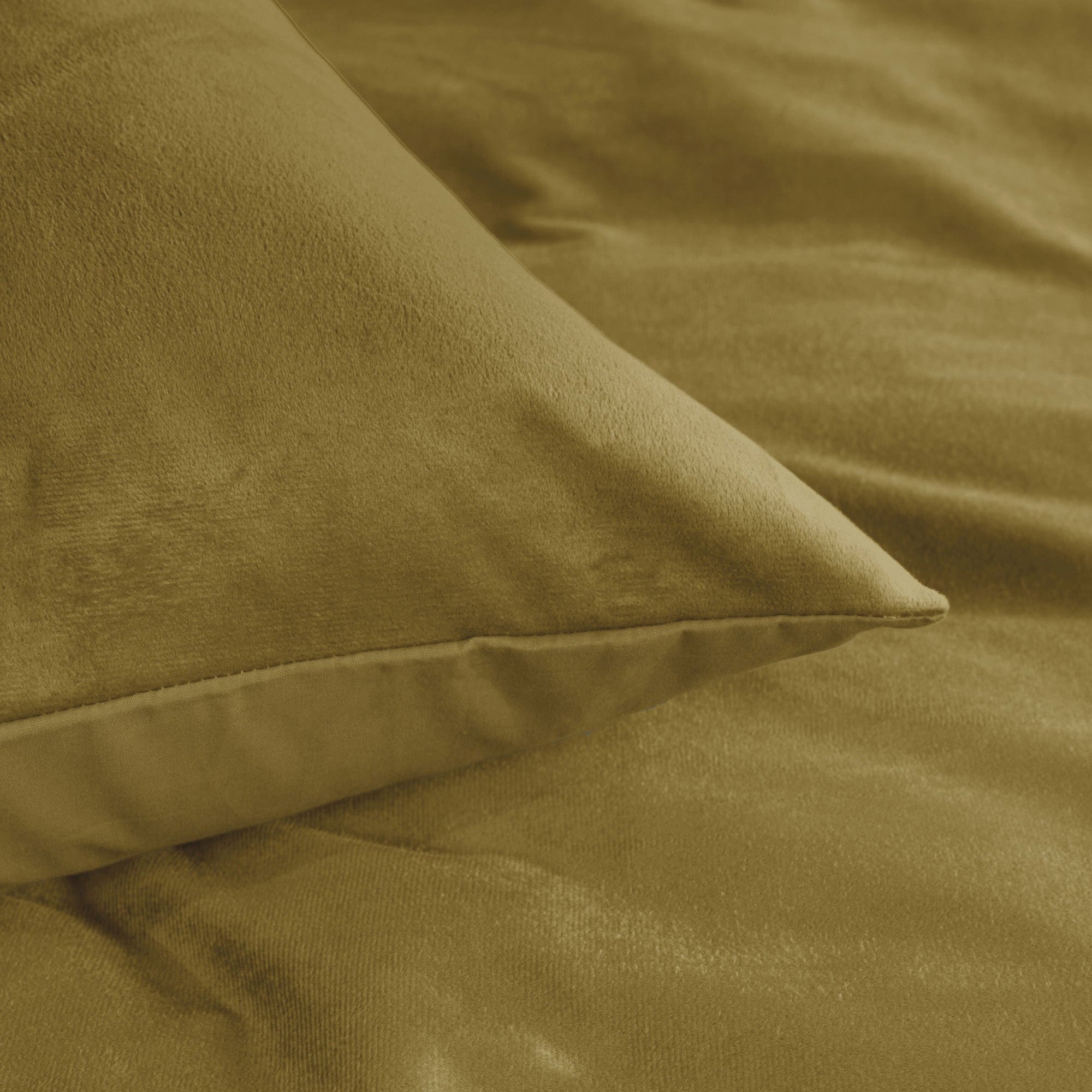 Ambiante dekbedovertrek Velvety, oker